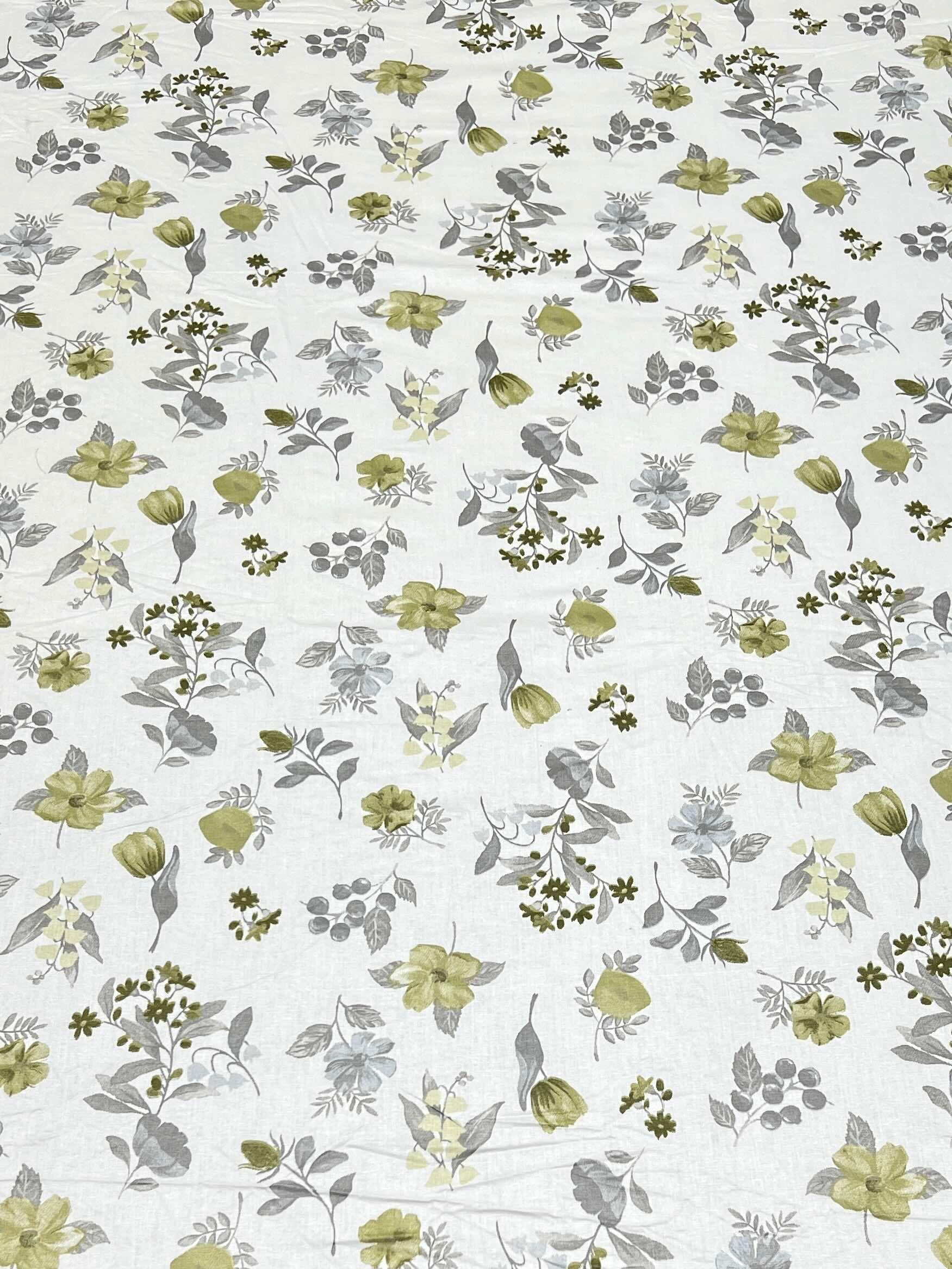 A-4225 Pure Cotton 180 TC King Size Fitted Bedsheet (183X198) with Two Pillow Covers (45X68)