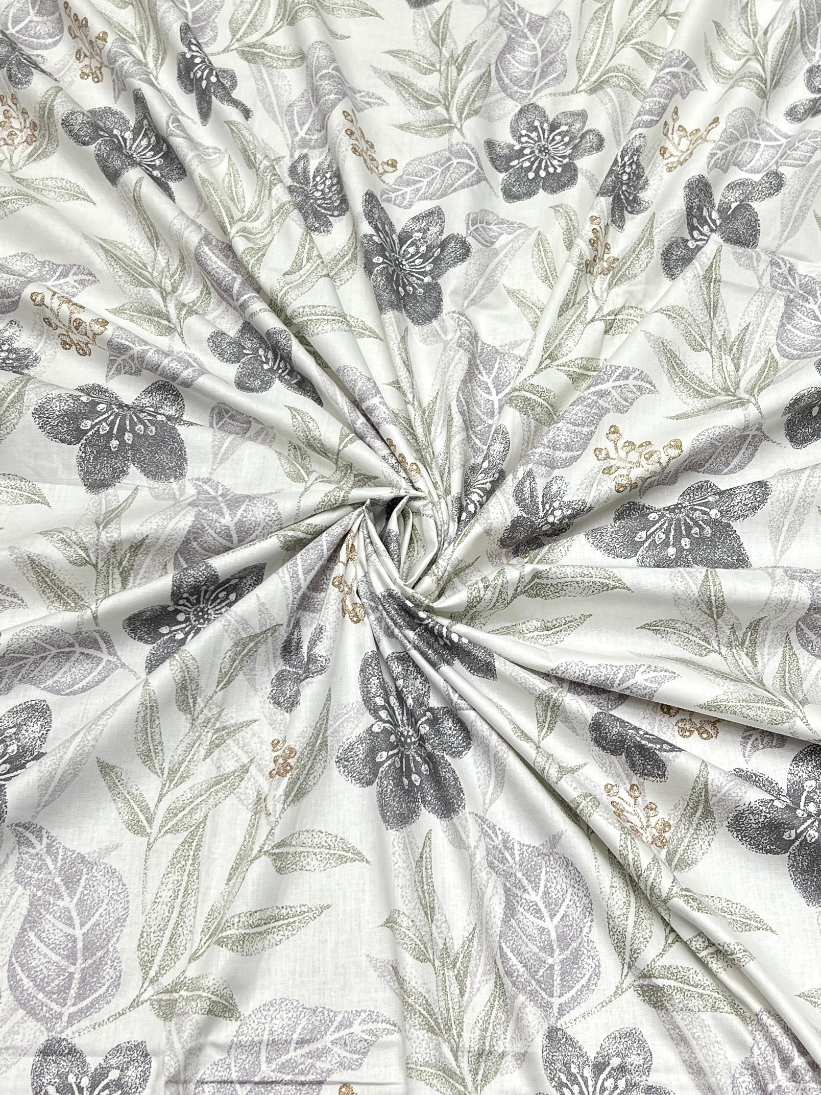 A-4245 Pure Cotton 180 TC King Size Double Bedsheet (274X274) with Two Pillow Covers (50X76)