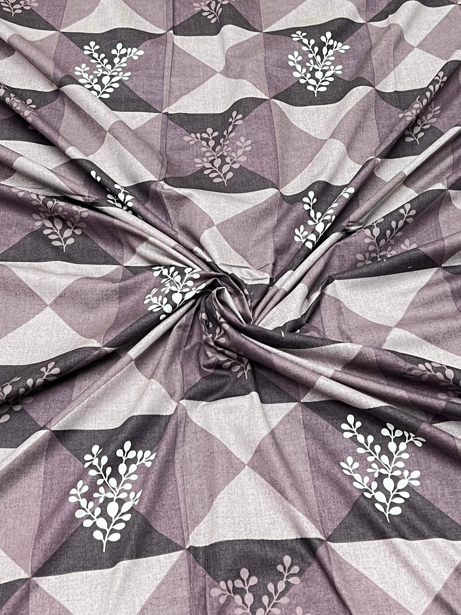 A-4275 - Pure Cotton 180 TC King Size Double Bedsheet (274X274) with Two Pillow Covers (50X76)