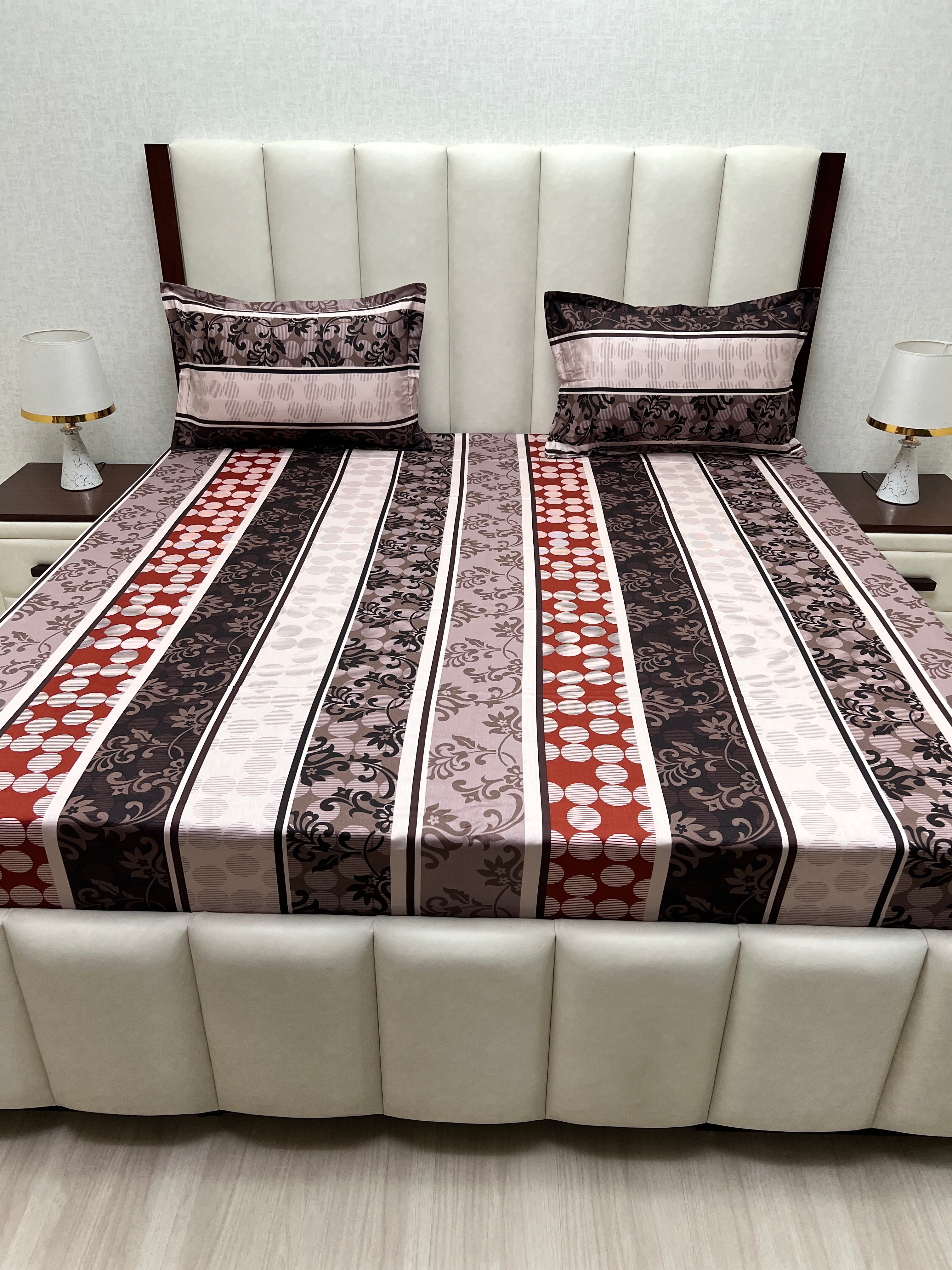 Pure Decor Pure Cotton Queen Size Double Bedsheet