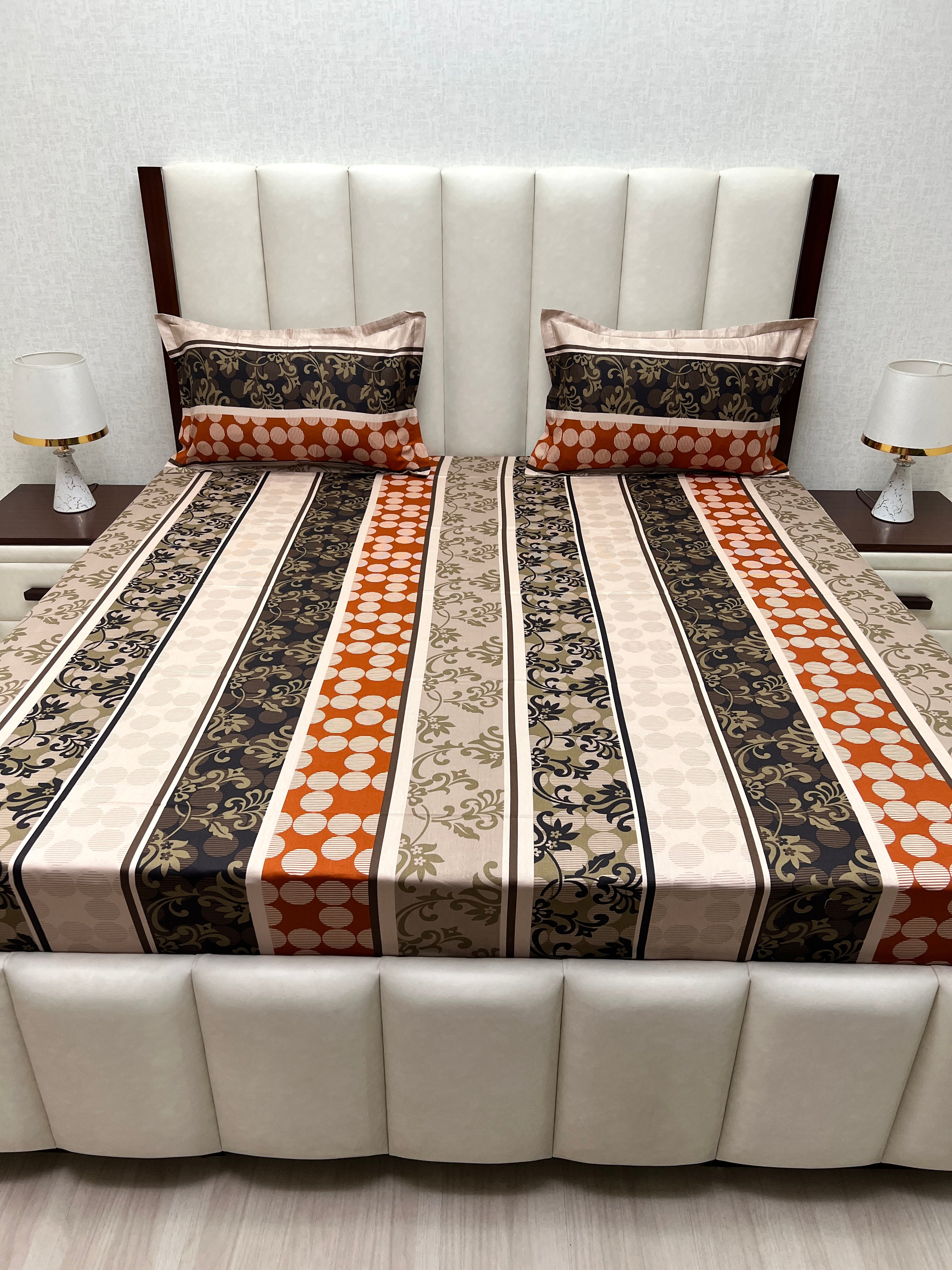 Pure Decor Pure Cotton Queen Size Double Bedsheet
