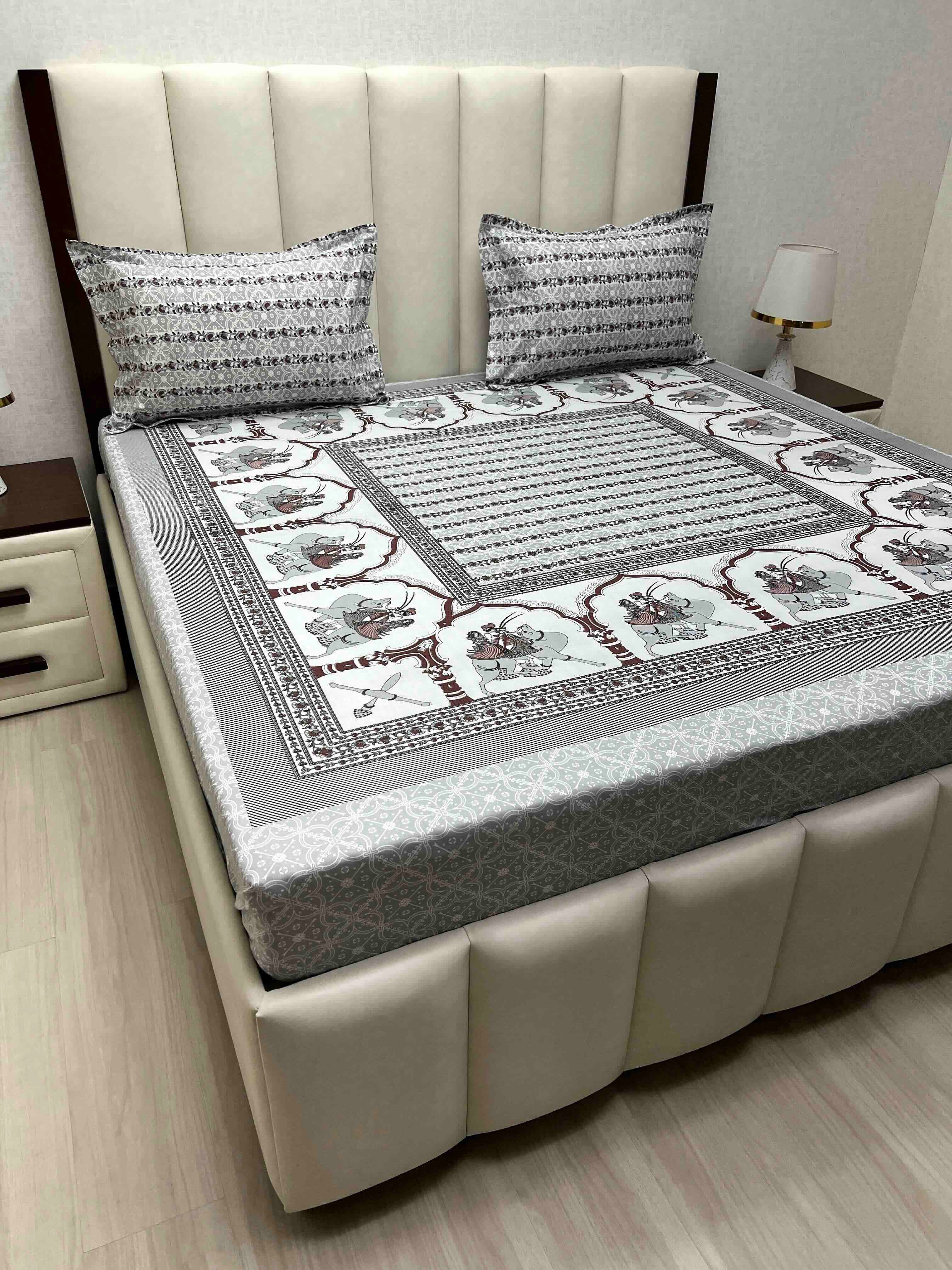 Pure Decor Pure Cotton King Size Double Bedsheet