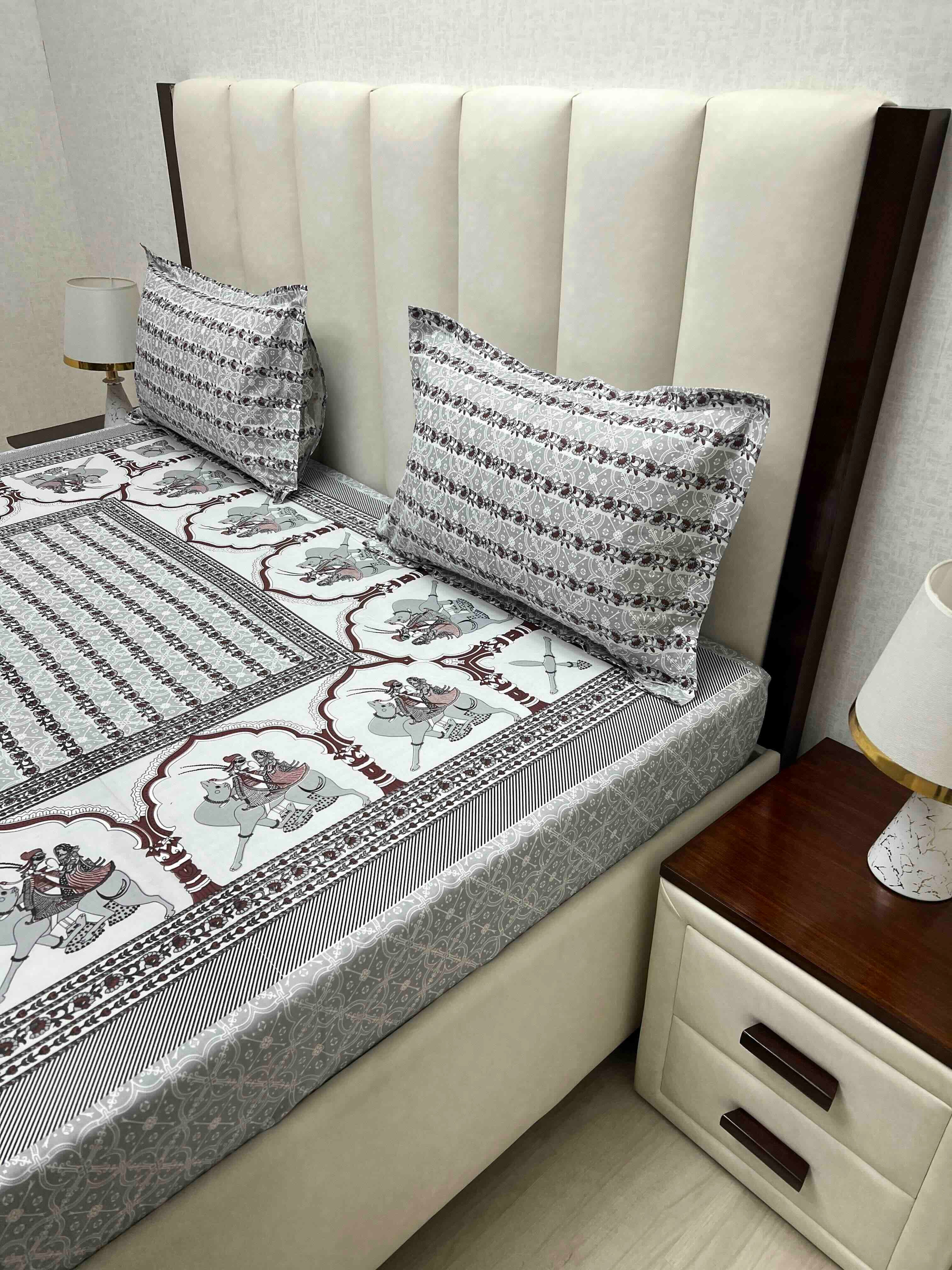 Pure Decor Pure Cotton King Size Double Bedsheet