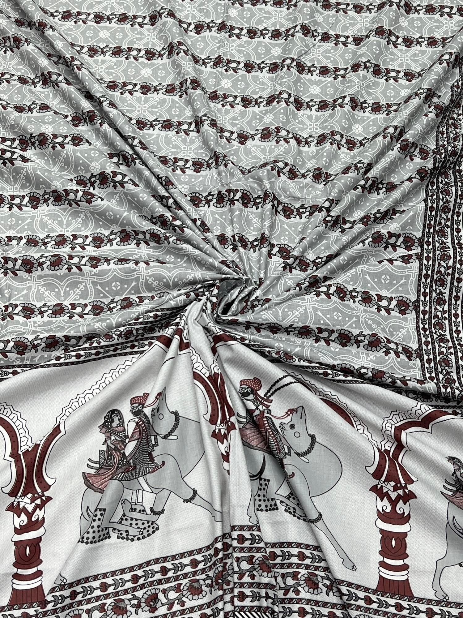 Pure Decor Pure Cotton King Size Double Bedsheet
