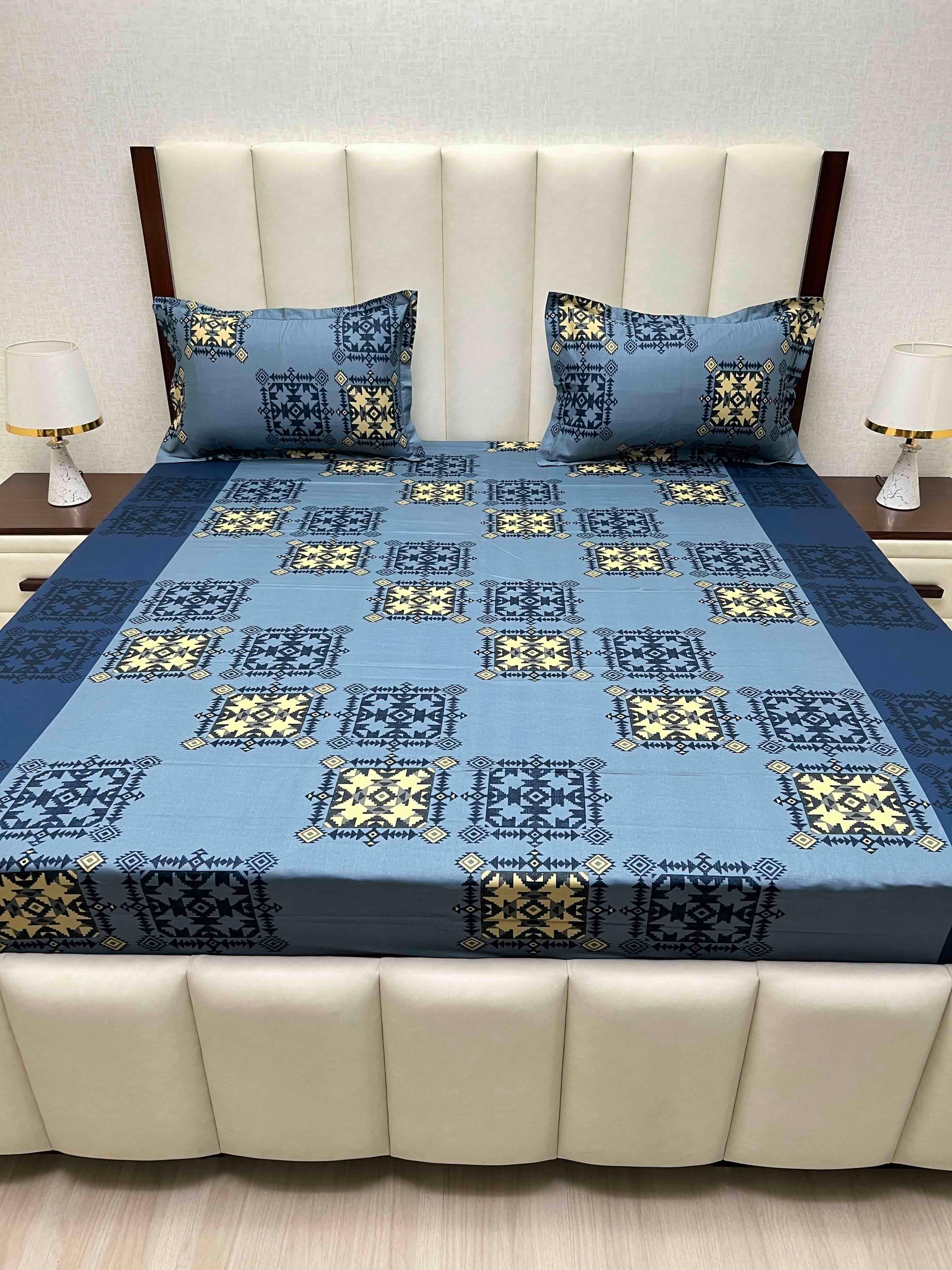 Pure Decor Pure Cotton Queen Size Double Bedsheet
