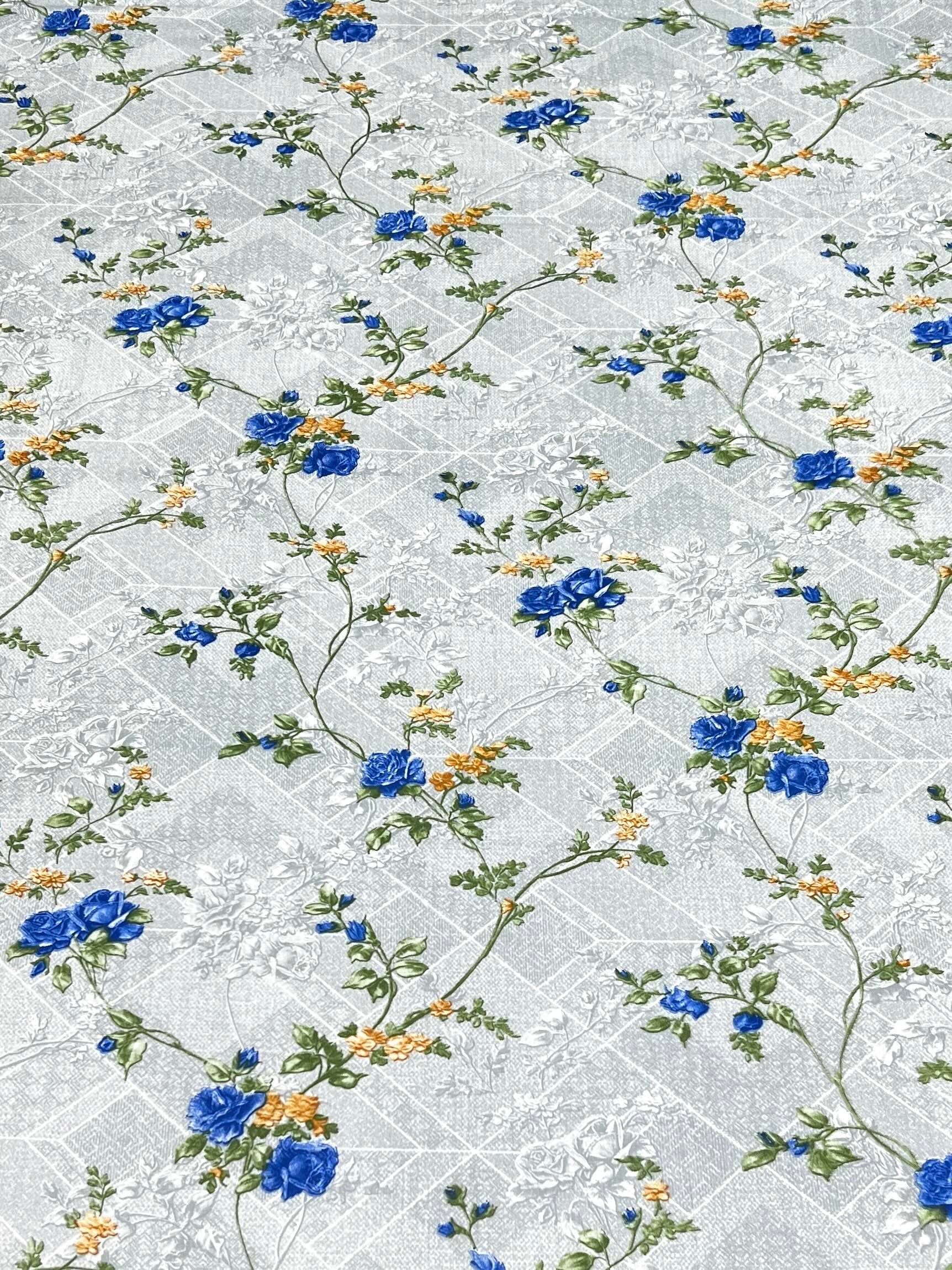 A-4378 - Pure Cotton 180 TC Super King Size Double Bedsheet (274X304) with Two Pillow Covers (50X76)