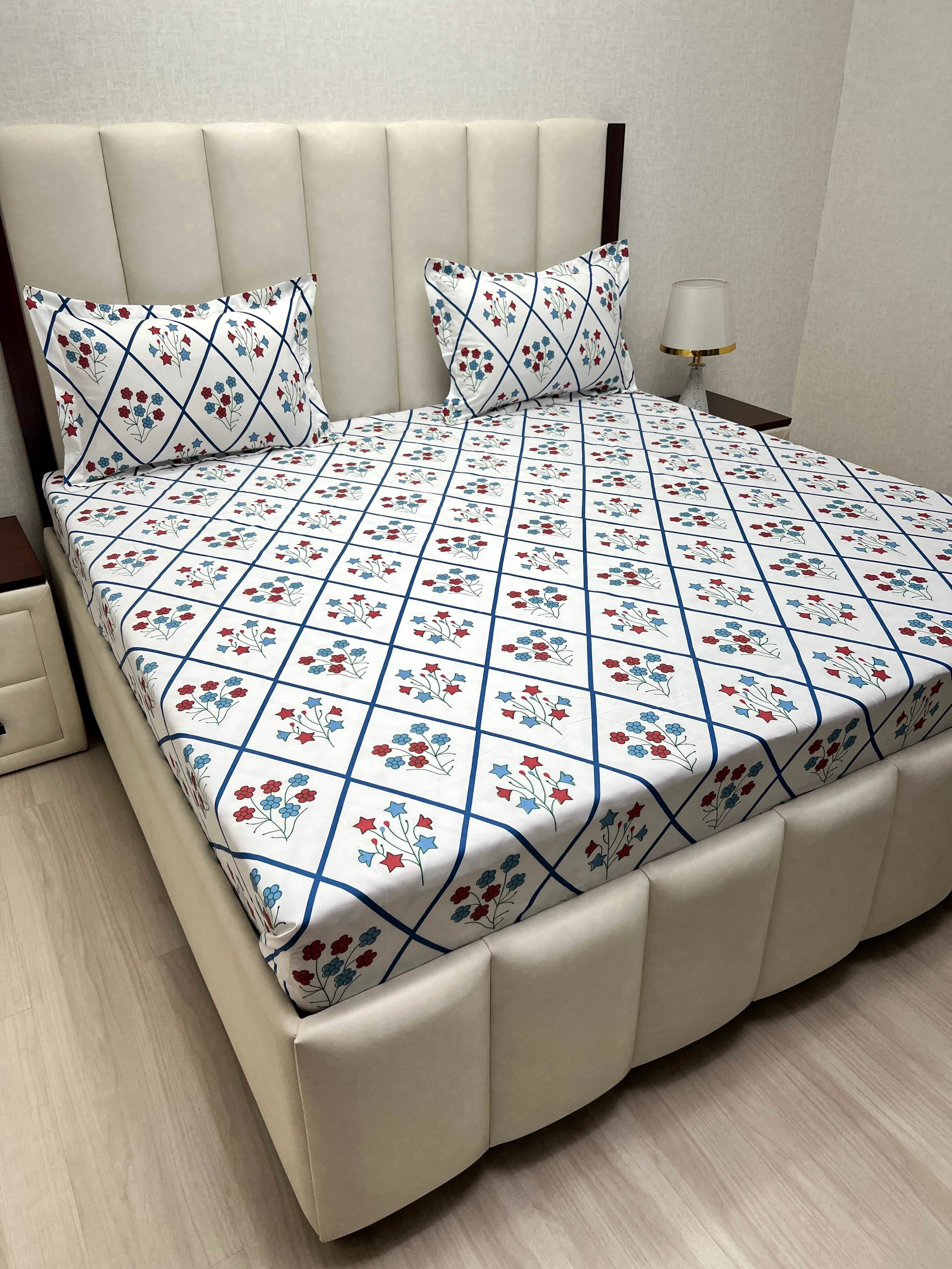 Pure Decor Polycotton Queen Size Double Bedsheet
