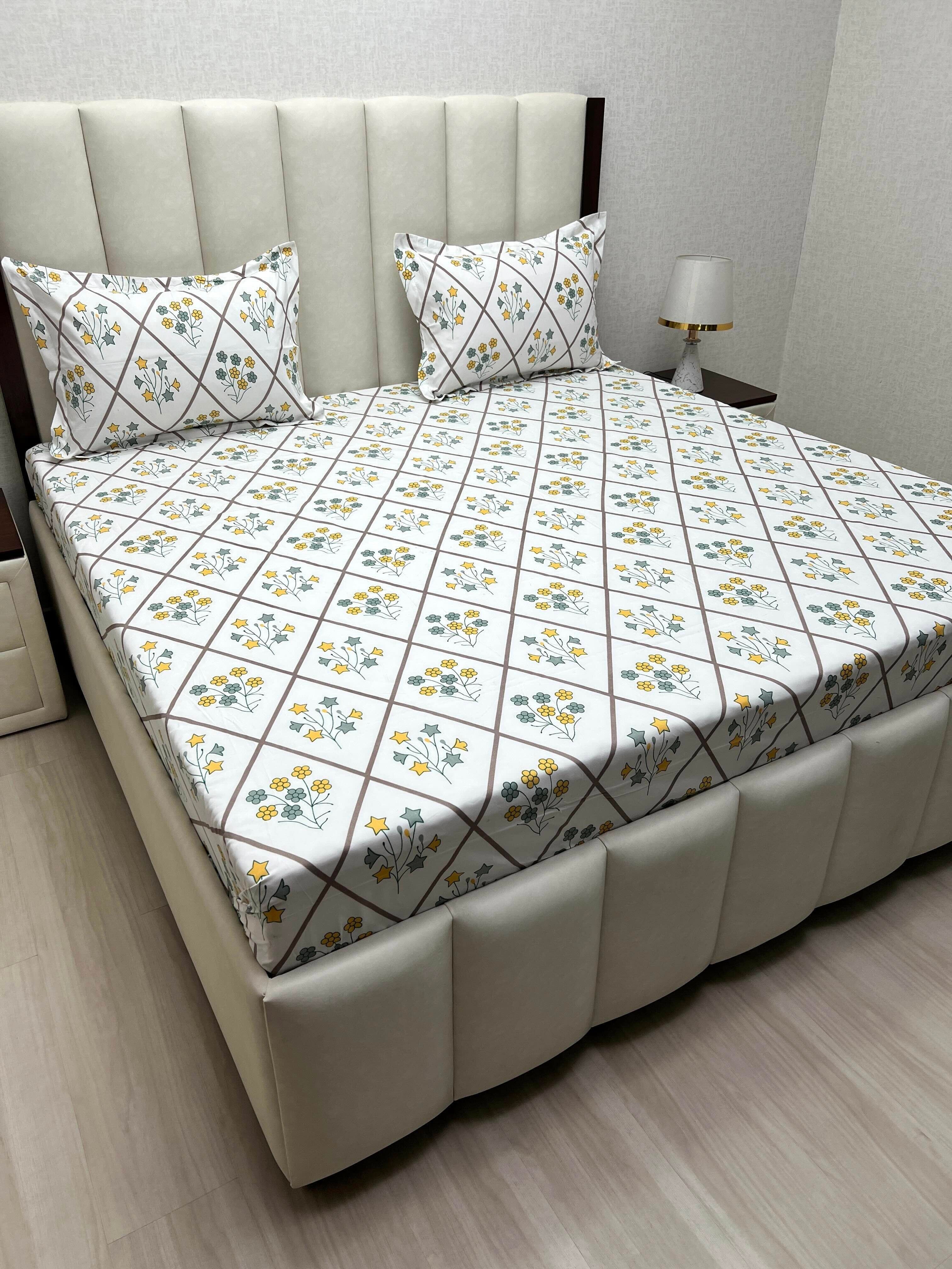 Pure Decor Polycotton Queen Size Double Bedsheet