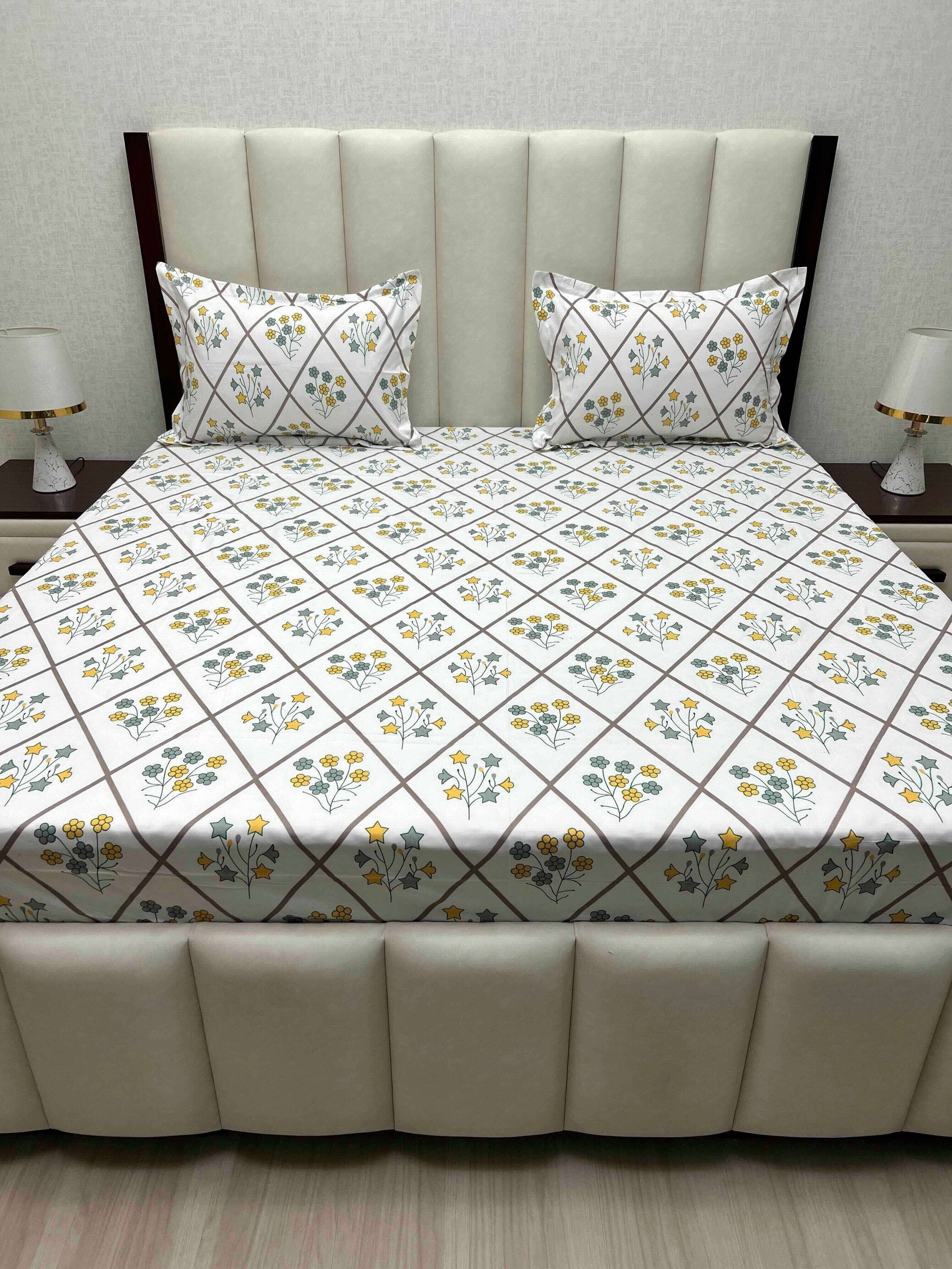 Pure Decor Polycotton Queen Size Double Bedsheet