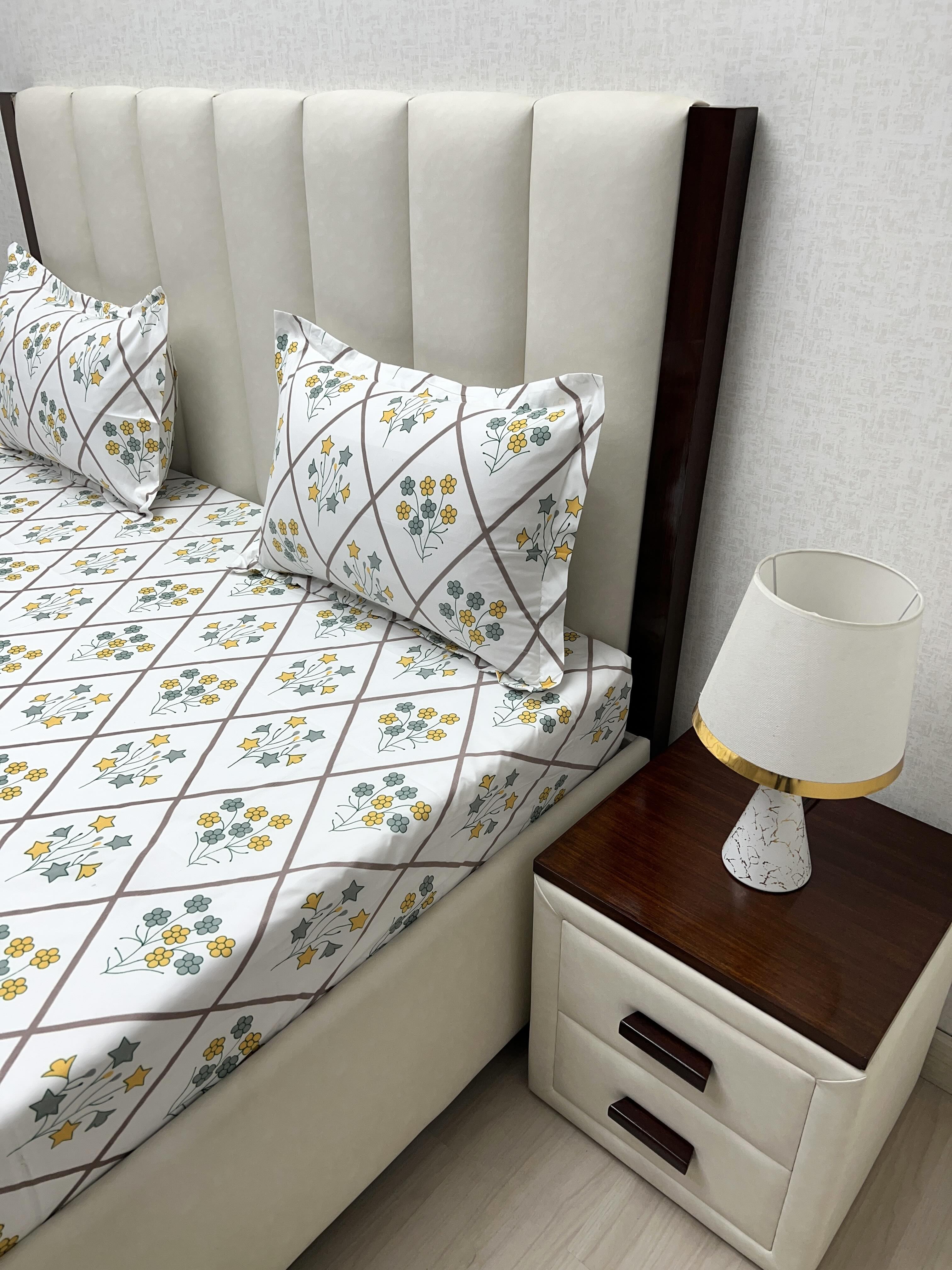 Pure Decor Polycotton Queen Size Double Bedsheet