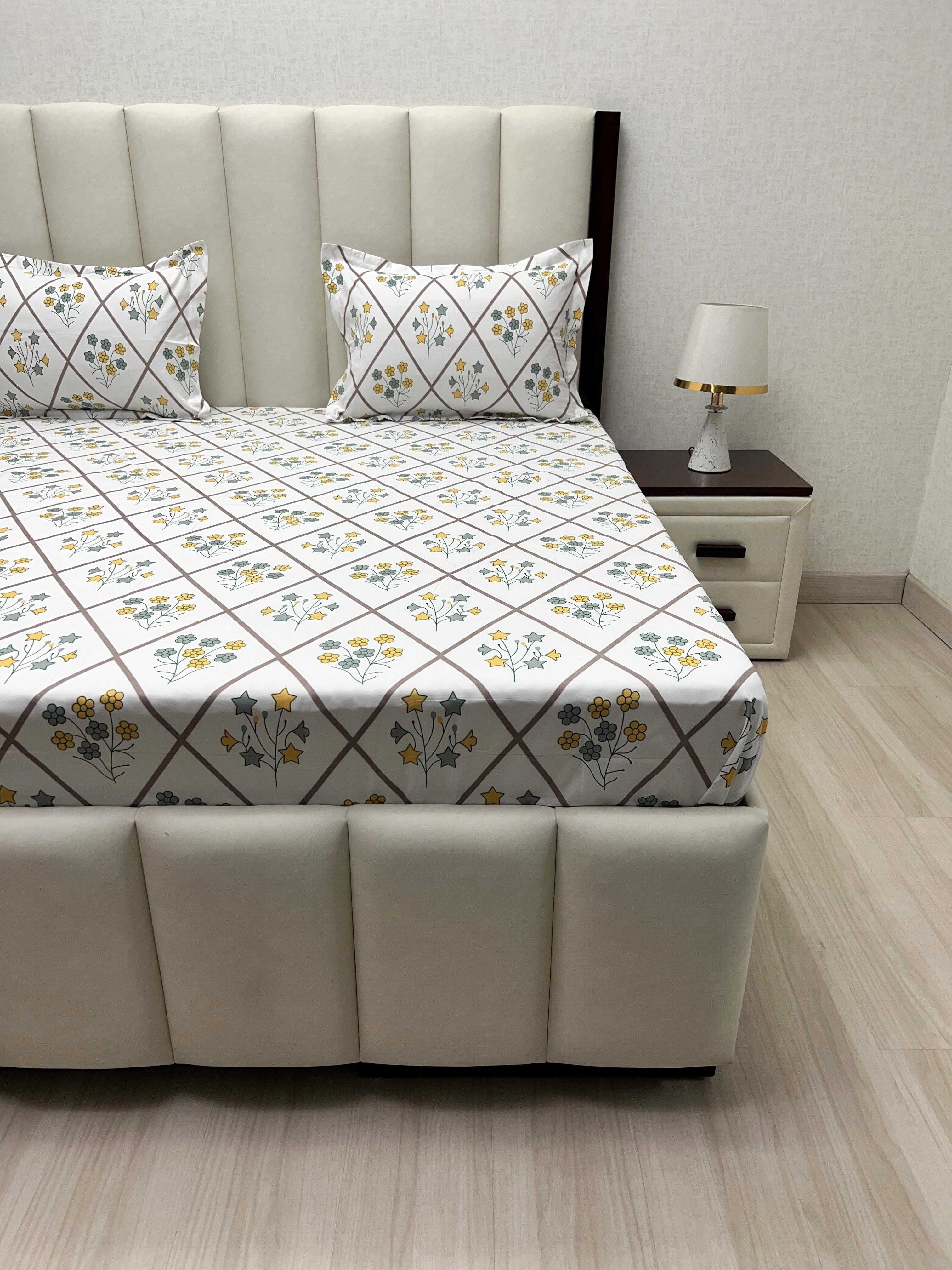 Pure Decor Polycotton Queen Size Double Bedsheet