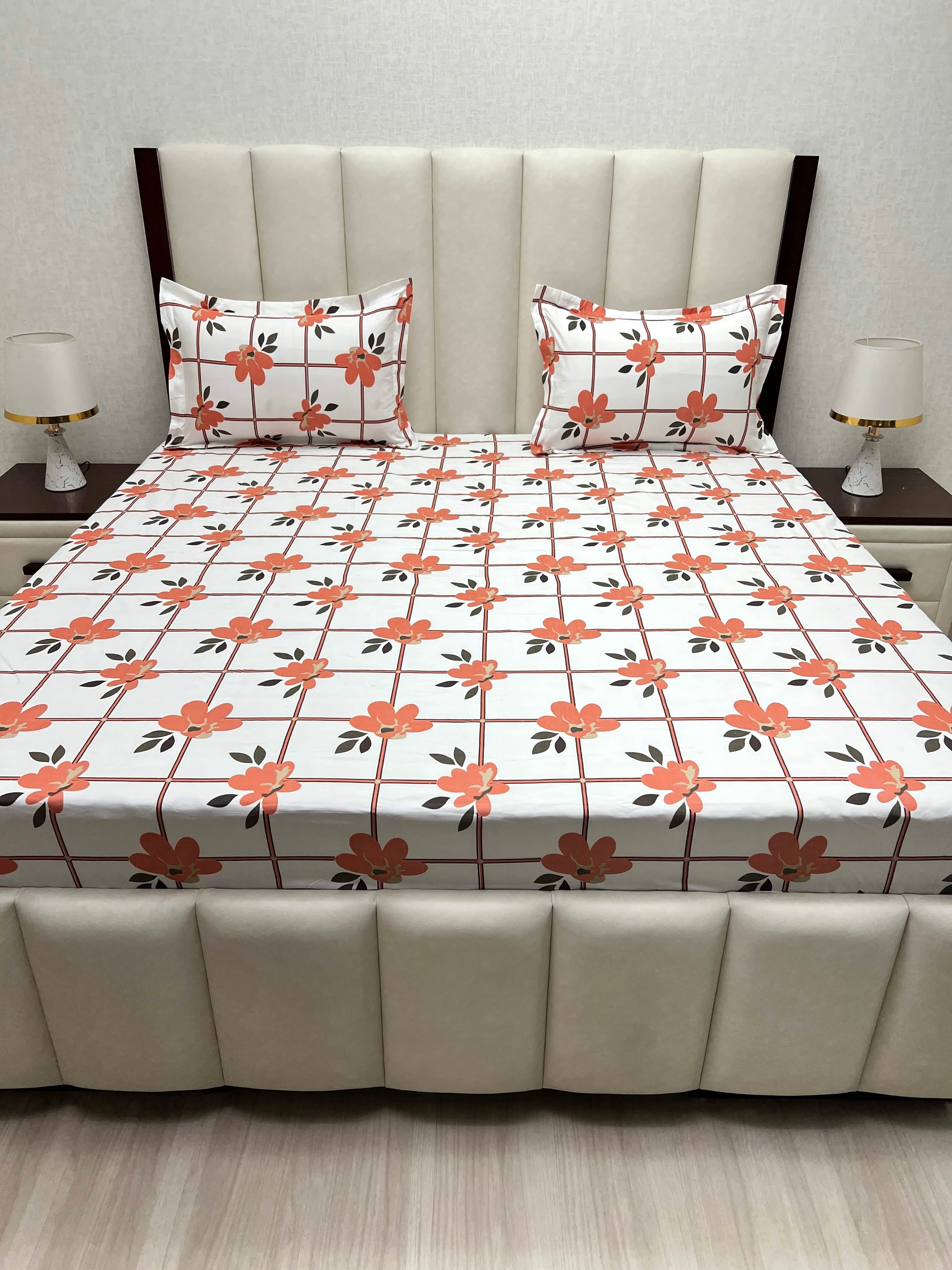 Pure Decor Polycotton Queen Size Double Bedsheet