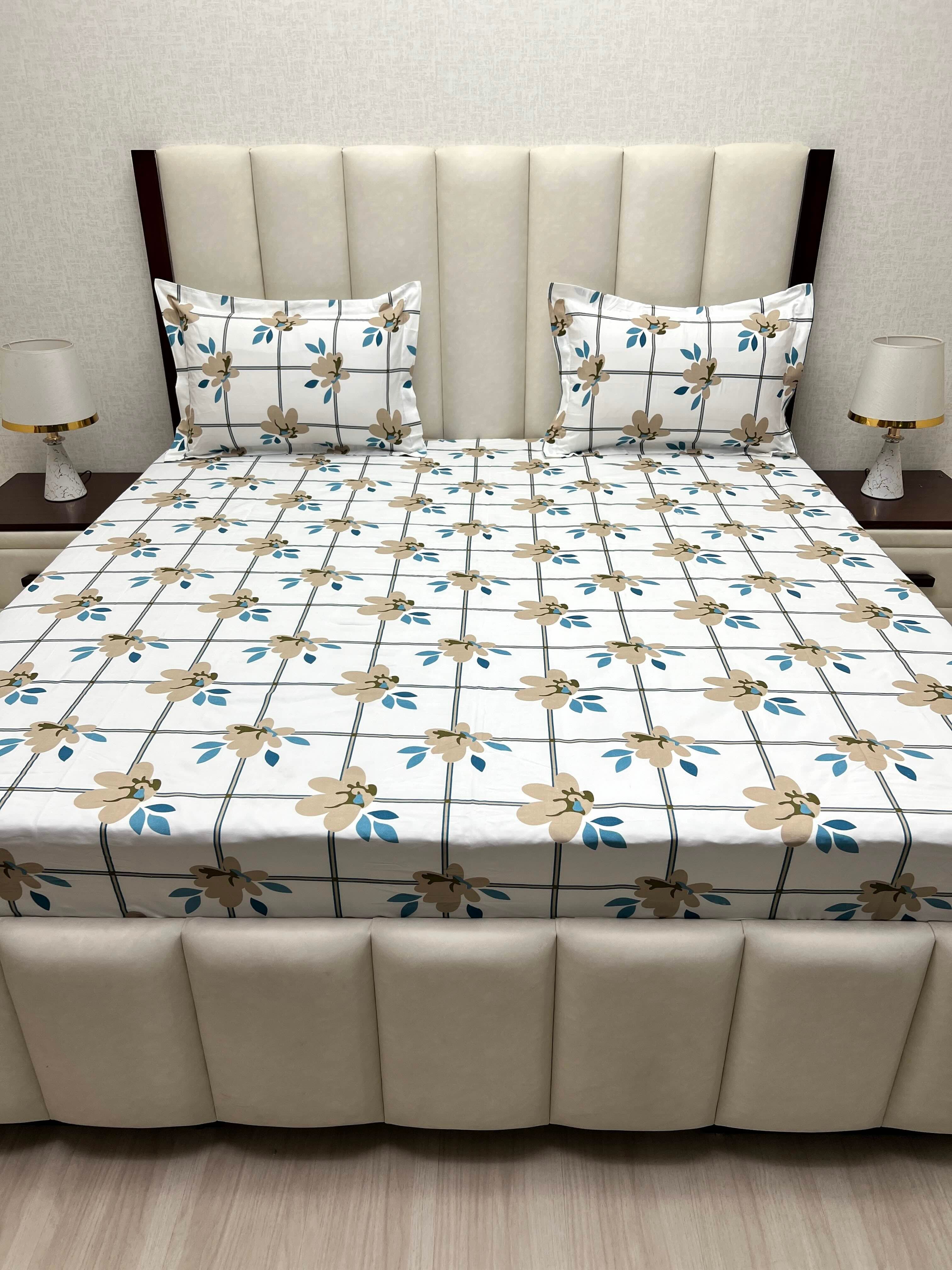Pure Decor Polycotton Queen Size Double Bedsheet