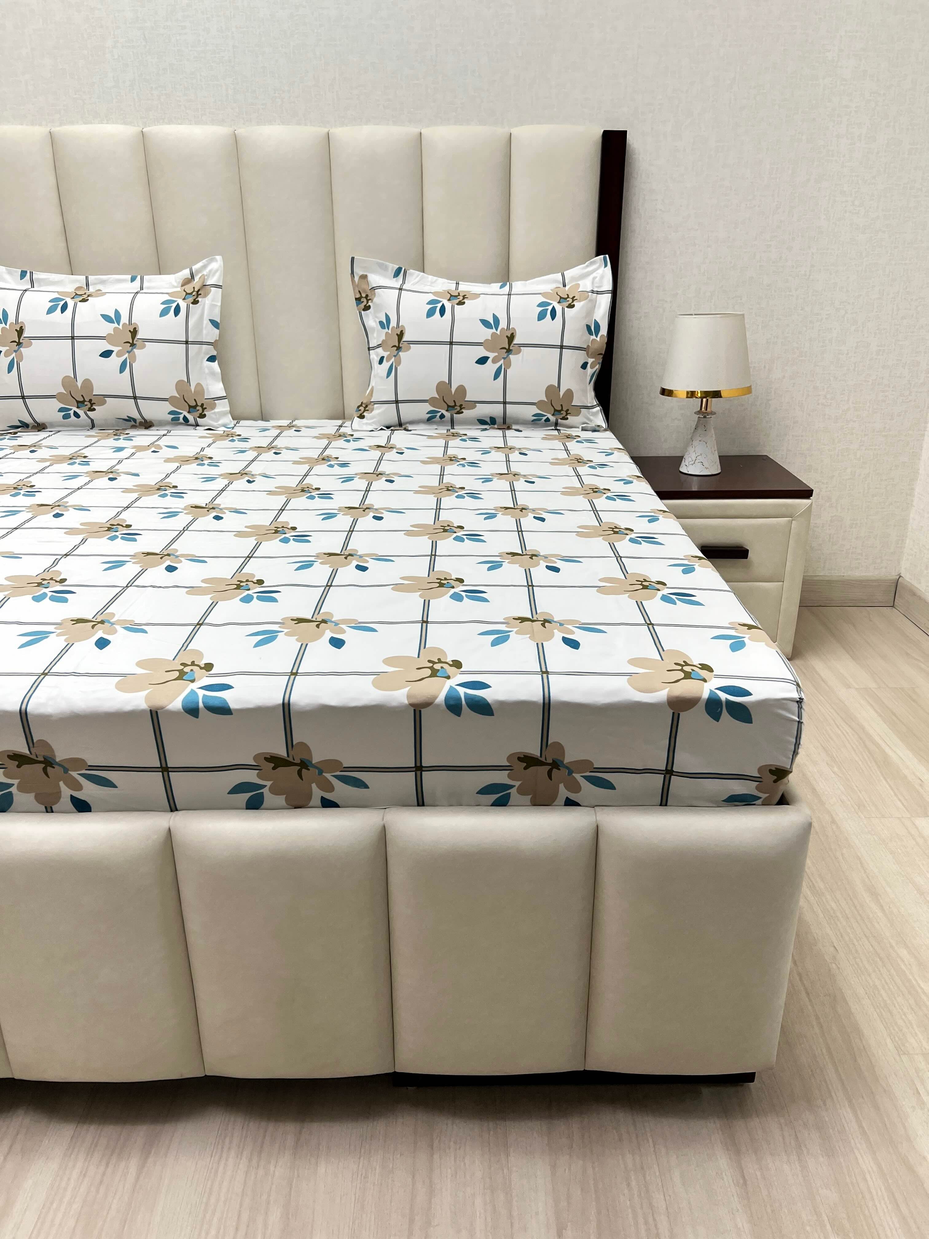 Pure Decor Polycotton Queen Size Double Bedsheet
