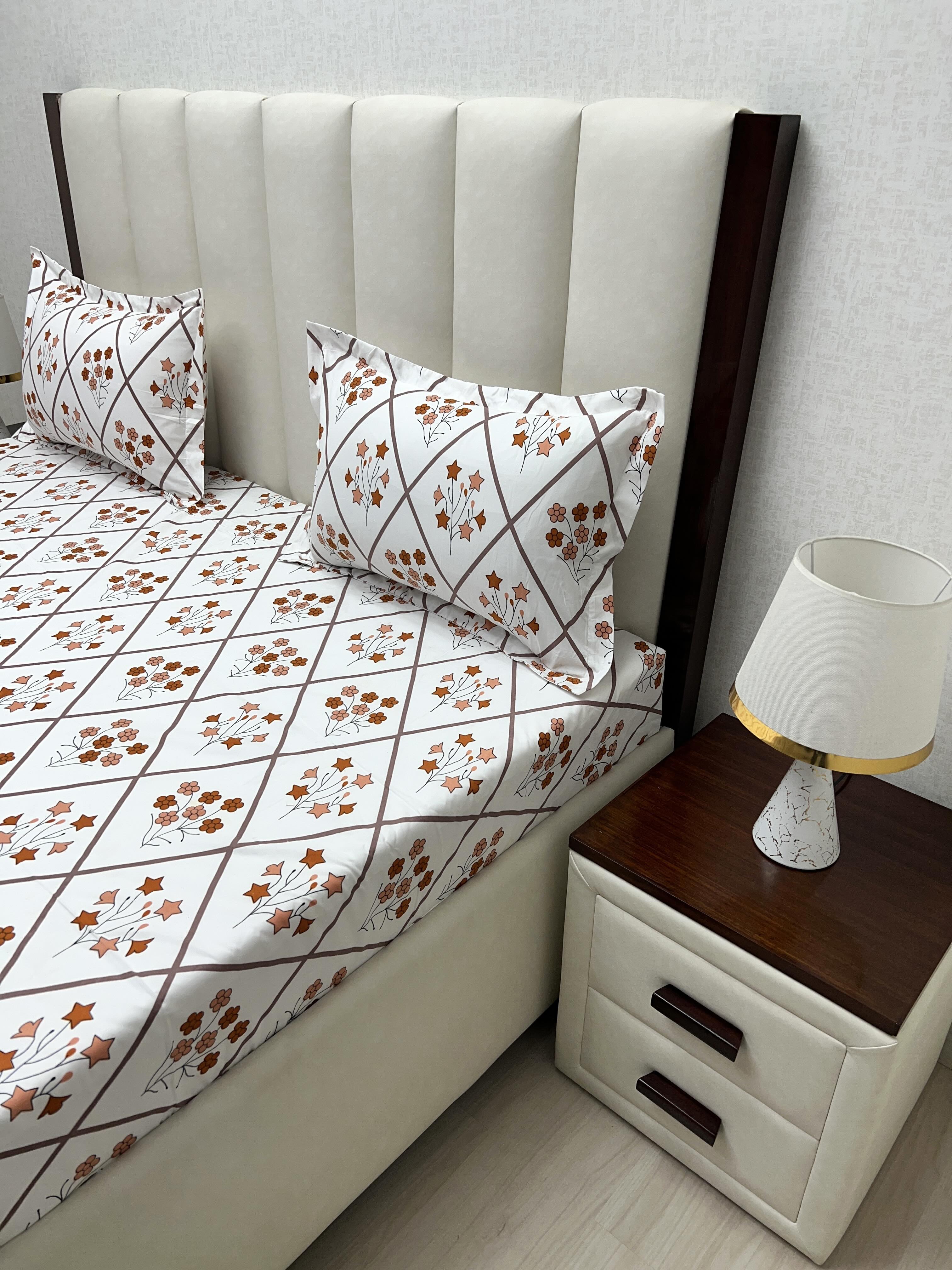 Pure Decor Polycotton Queen Size Double Bedsheet