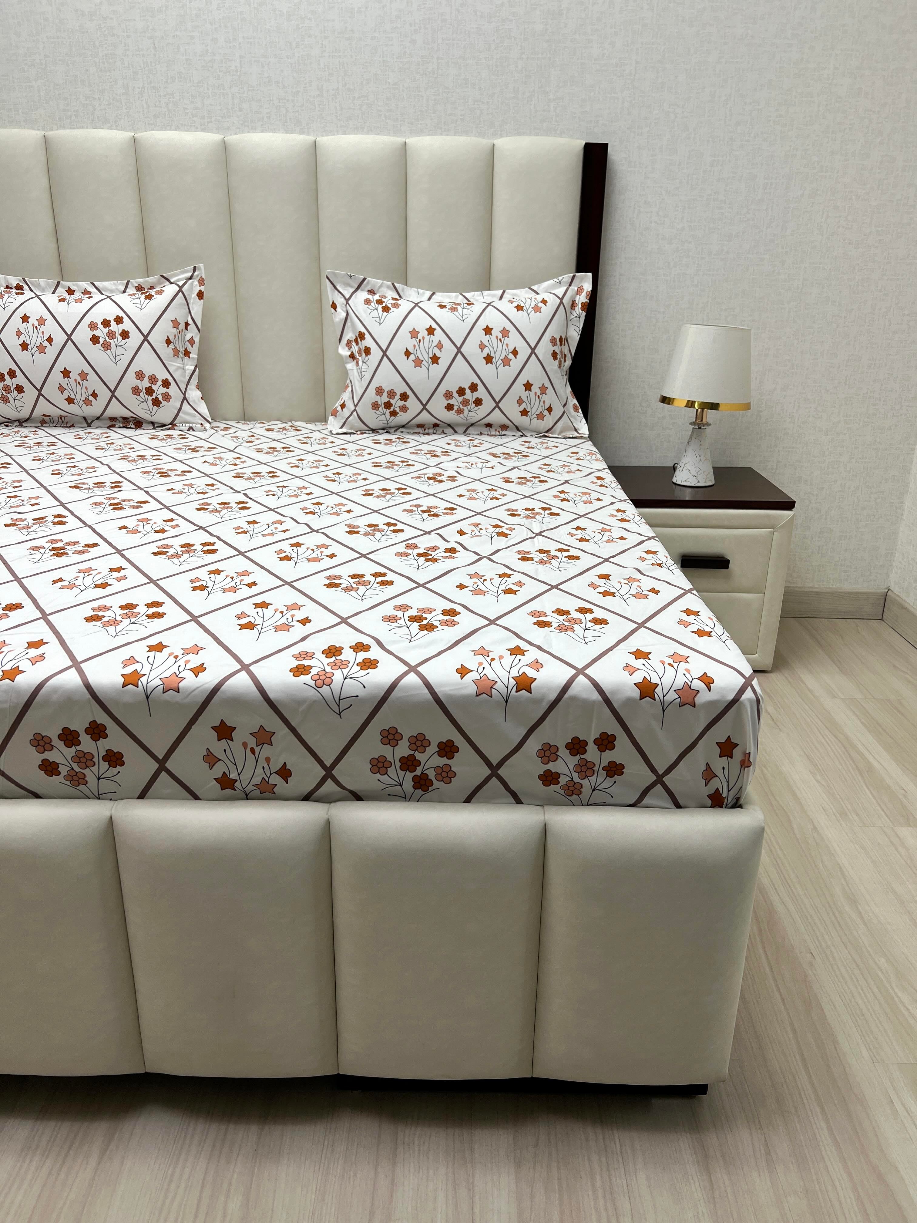 Pure Decor Polycotton Queen Size Double Bedsheet