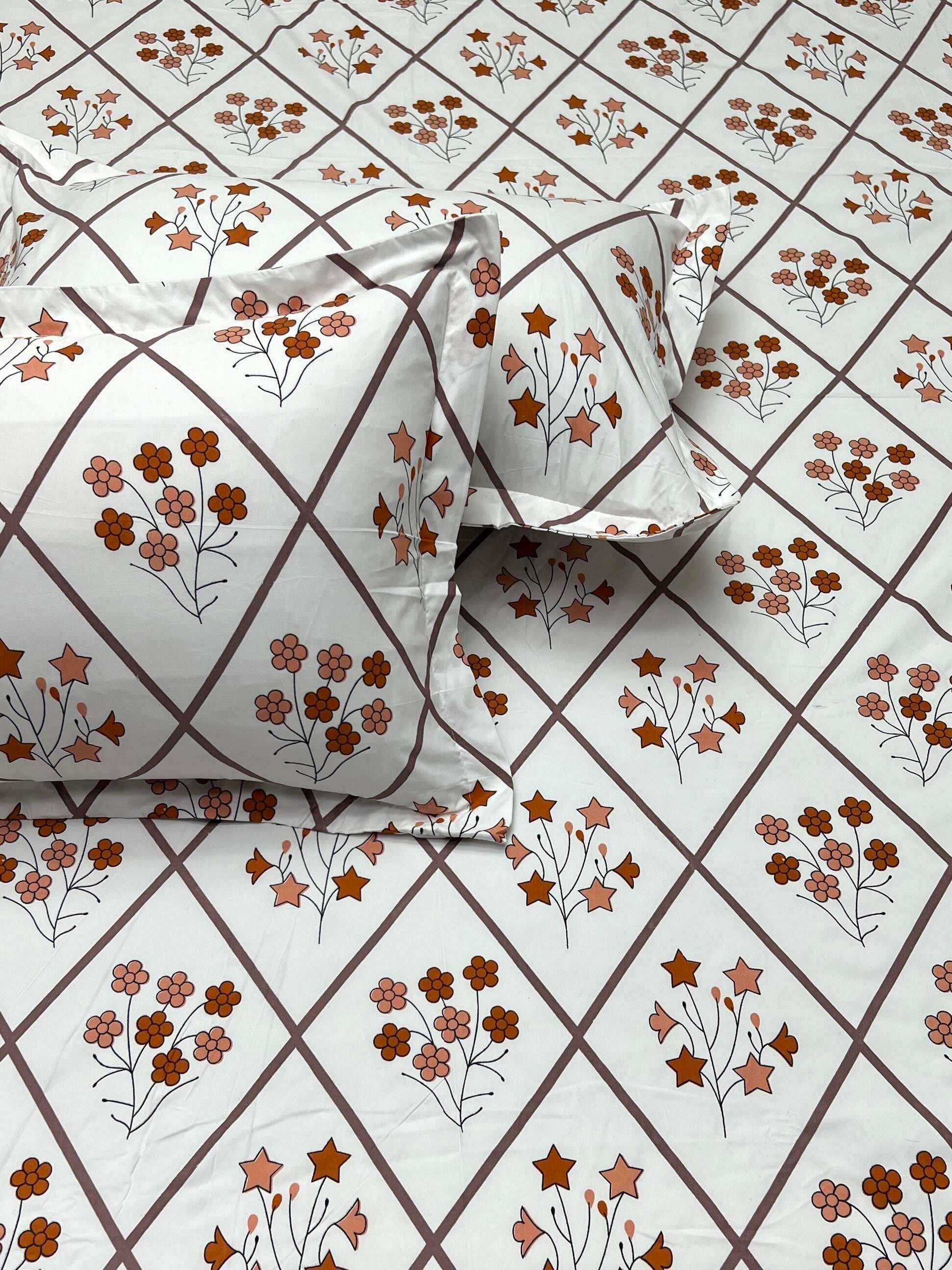 Pure Decor Polycotton Queen Size Double Bedsheet