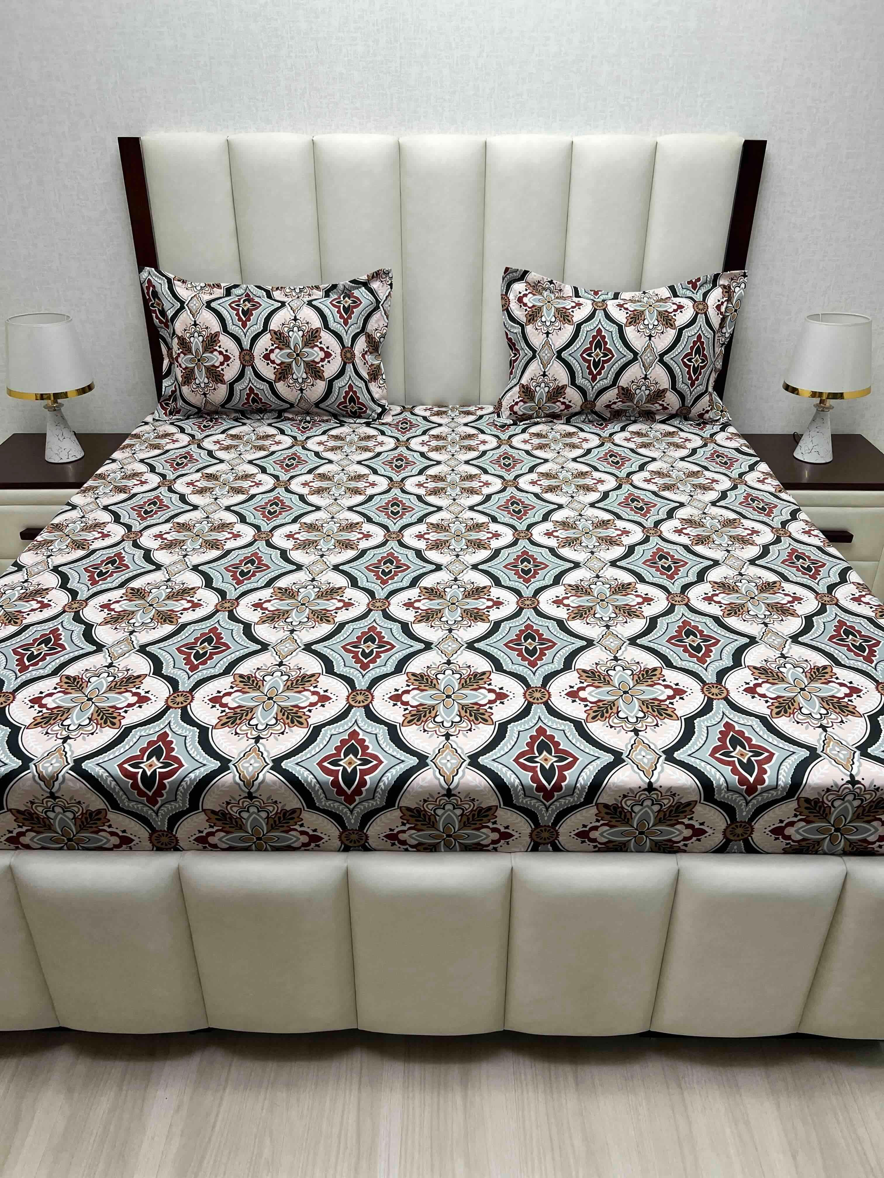 Pure Decor Polycotton Queen Size Double Bedsheet