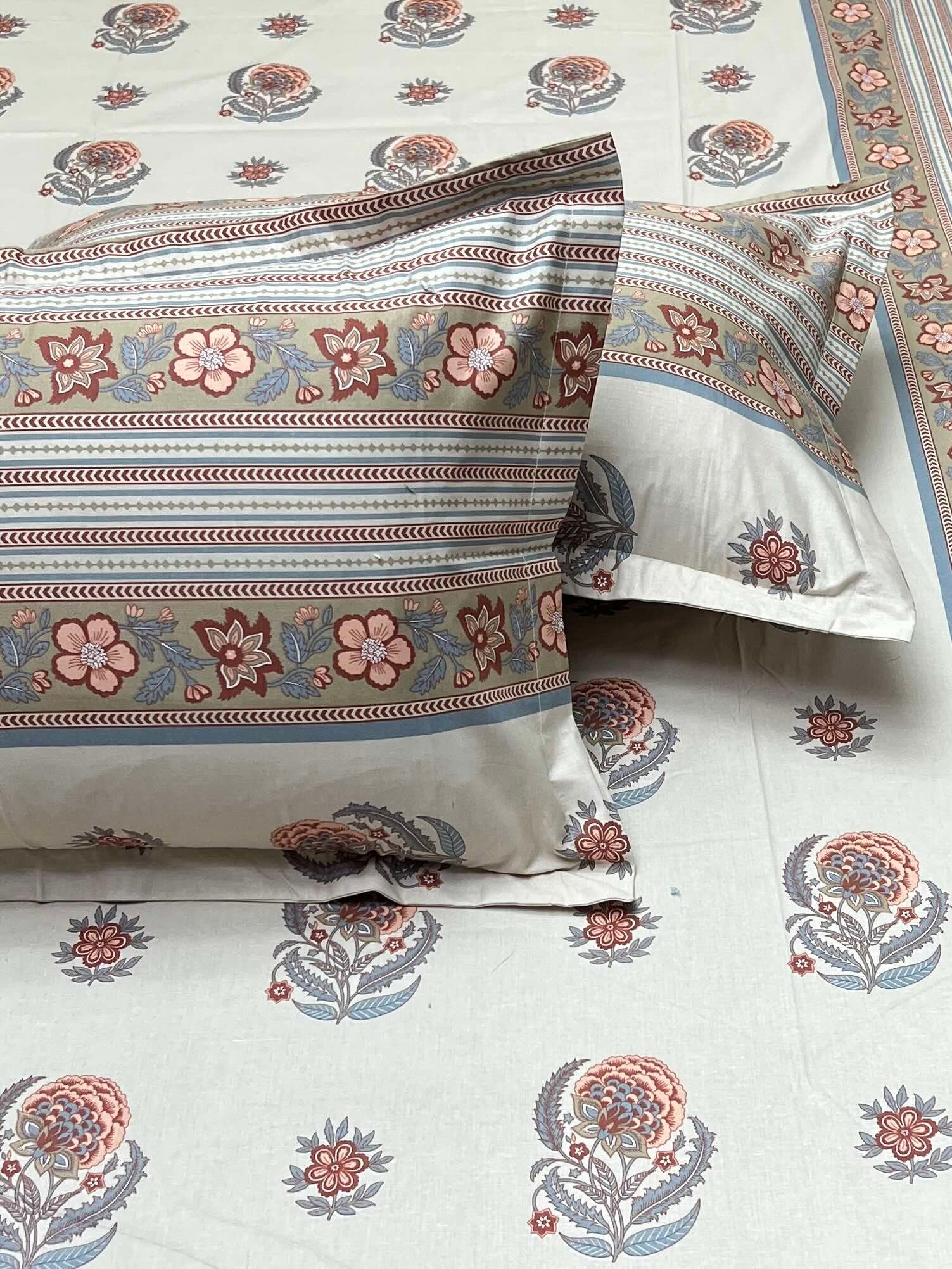 Pure Decor Pure Cotton Queen Size Double Bedsheet