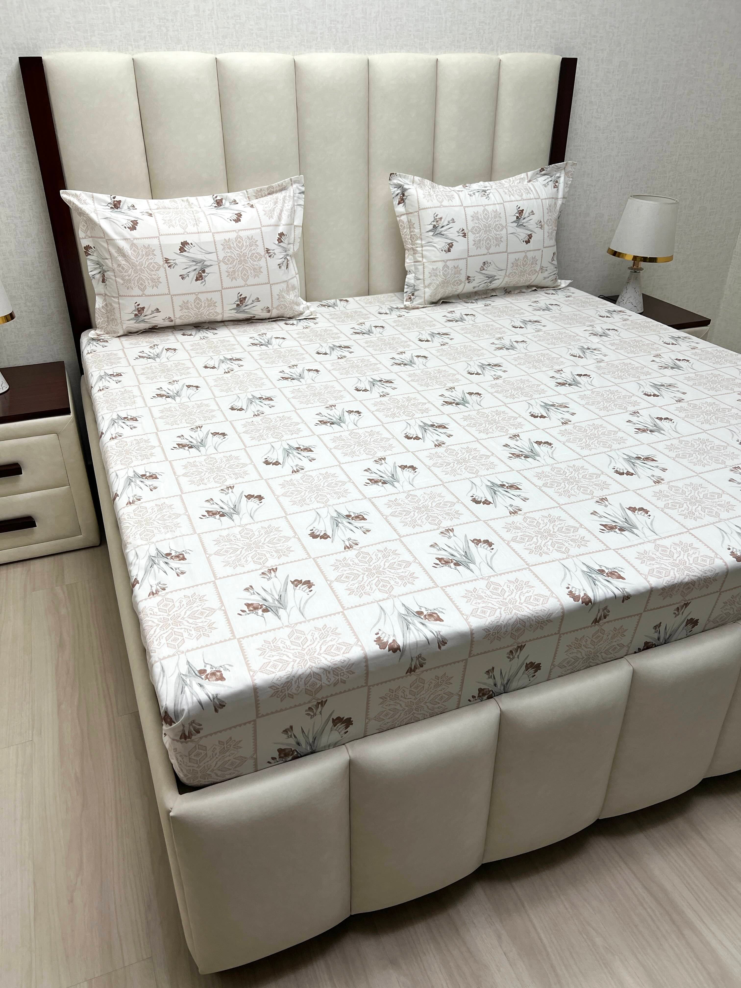 Pure Decor Pure Cotton King Size Double Bedsheet