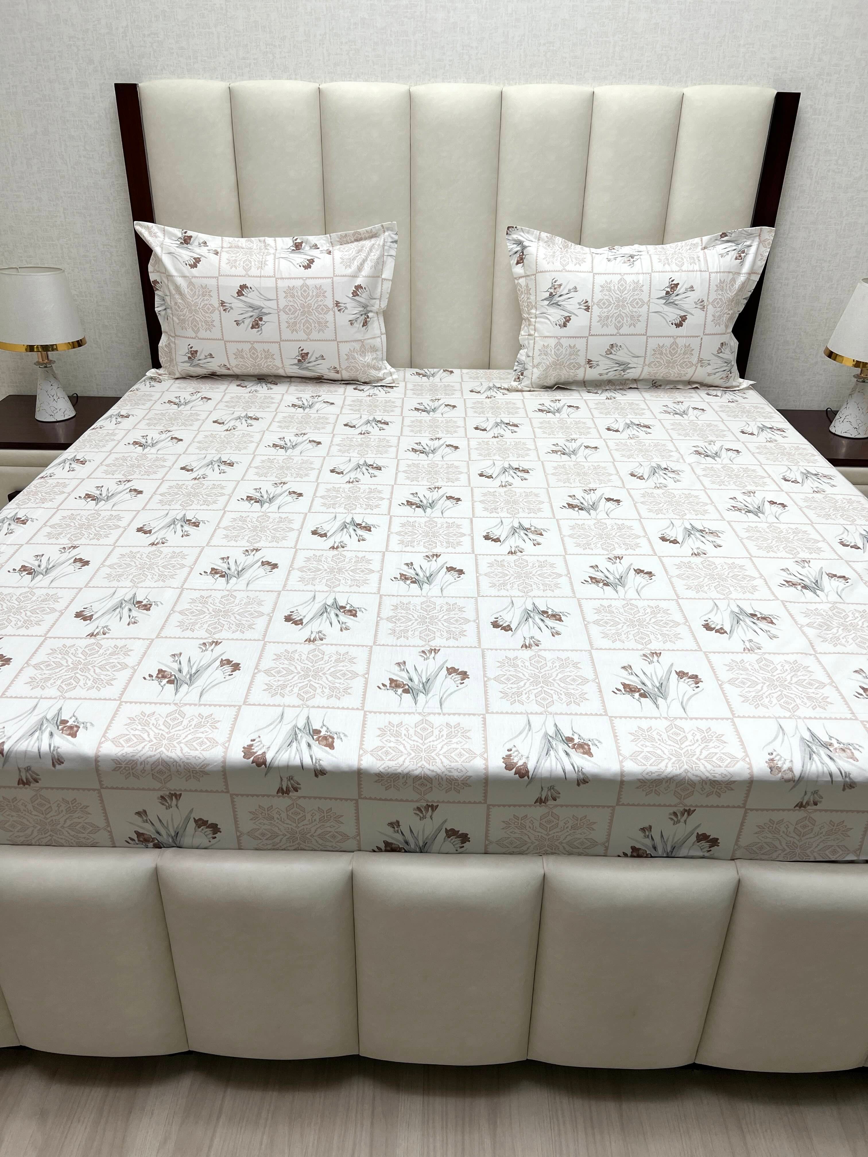 Pure Decor Pure Cotton King Size Double Bedsheet