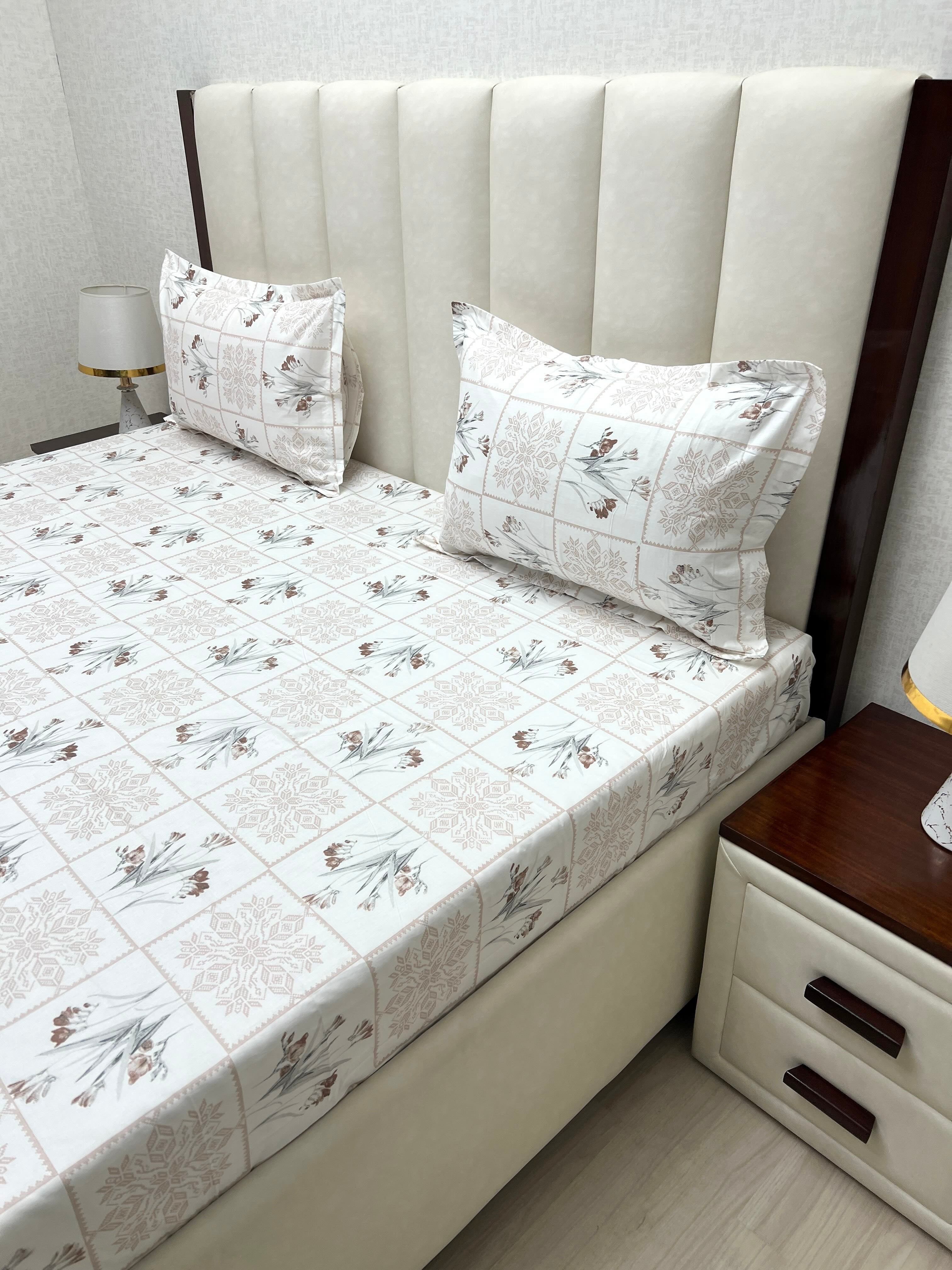 Pure Decor Pure Cotton King Size Double Bedsheet