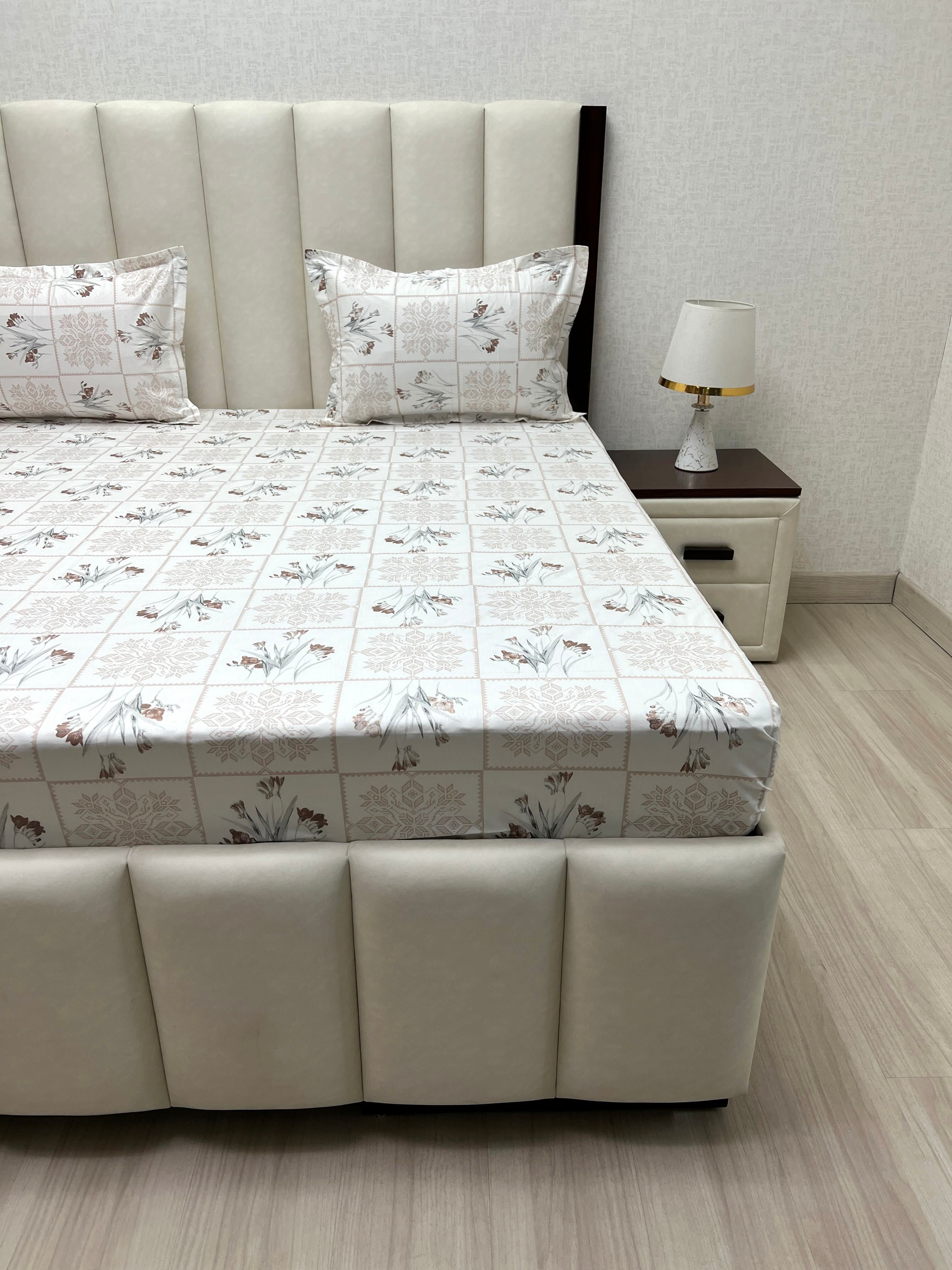 Pure Decor Pure Cotton King Size Double Bedsheet