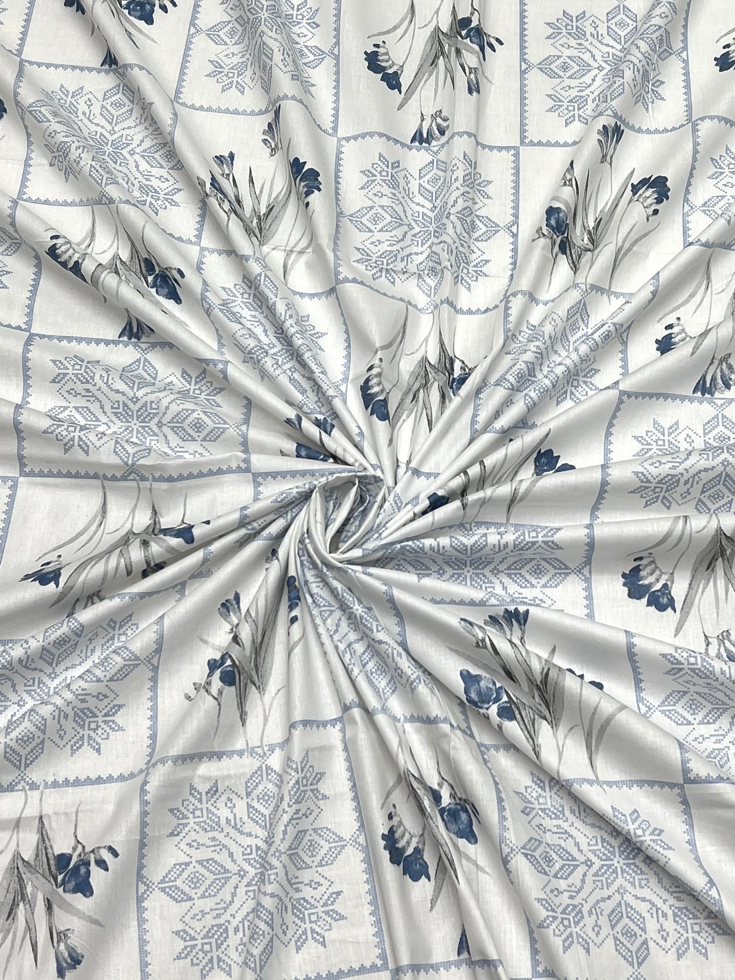 A-4495 - Pure Cotton 210 TC King Size Double Bedsheet (274X274) with Two Pillow Covers (50X76)