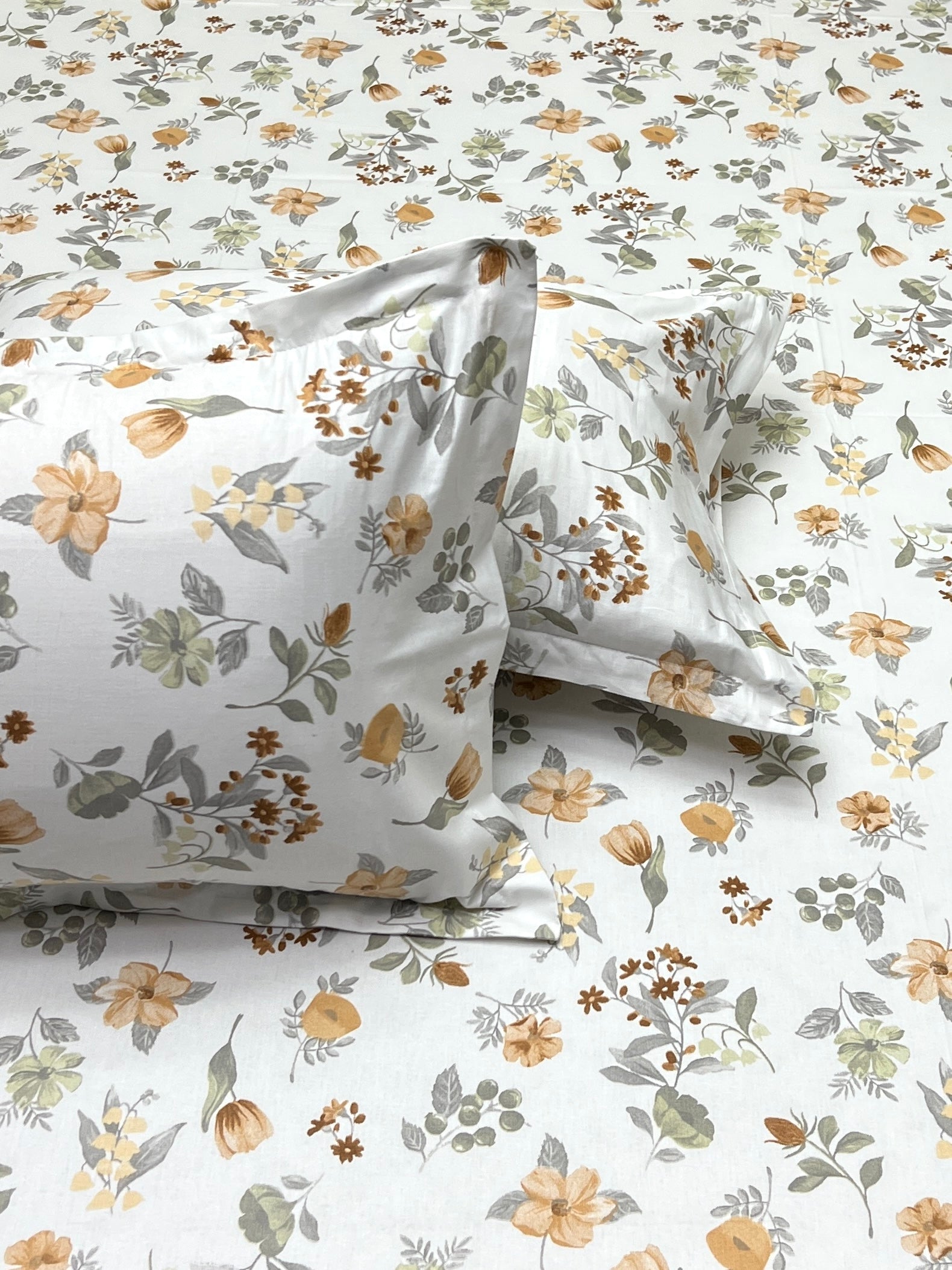 A-4510 - Pure Cotton 250 TC Queen Size Double Bedsheet (228X254) with Two Pillow Covers (43X68)