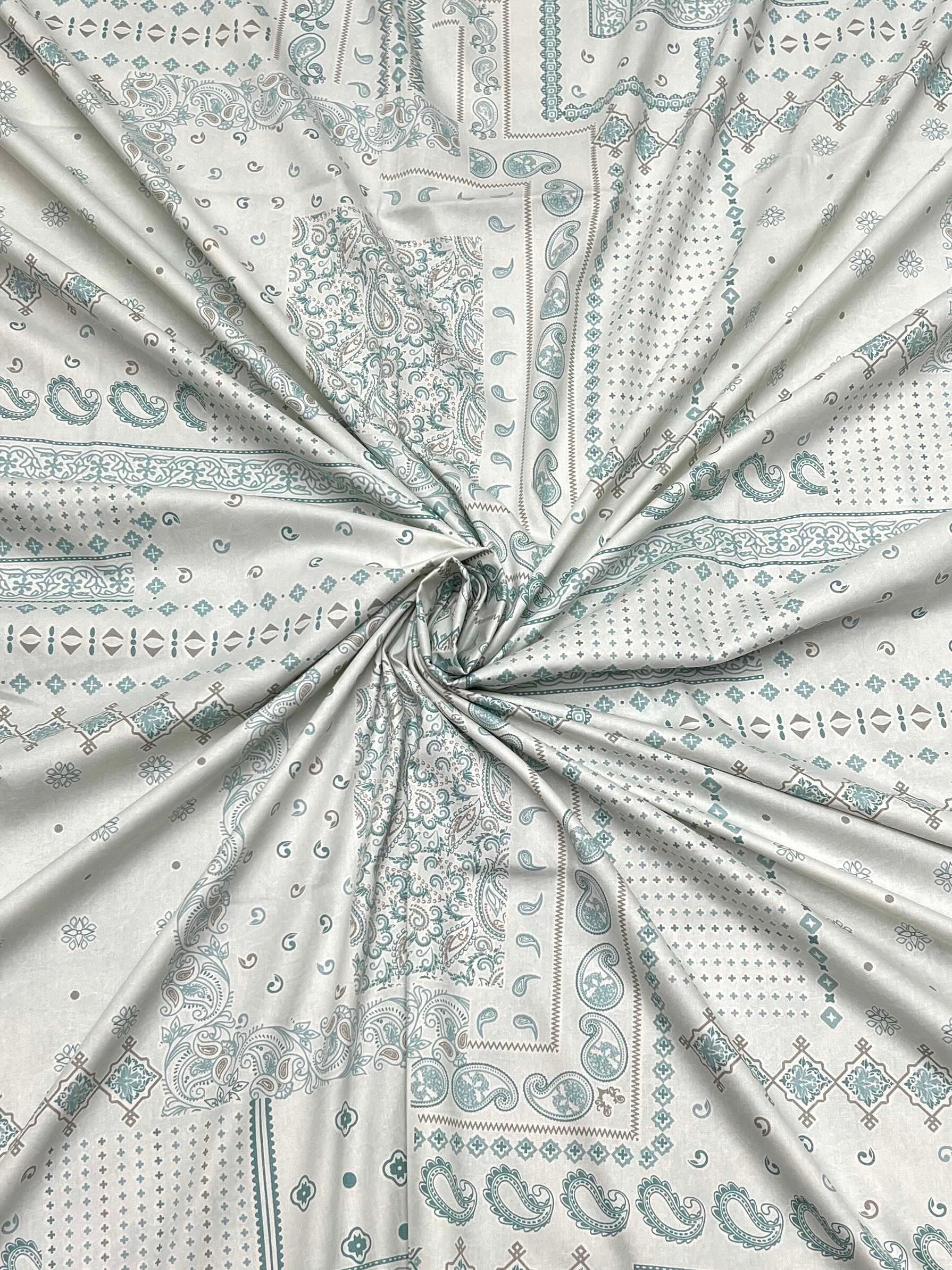 A-4514 - Pure Cotton 250 TC Queen Size Double Bedsheet (228X254) with Two Pillow Covers (43X68)