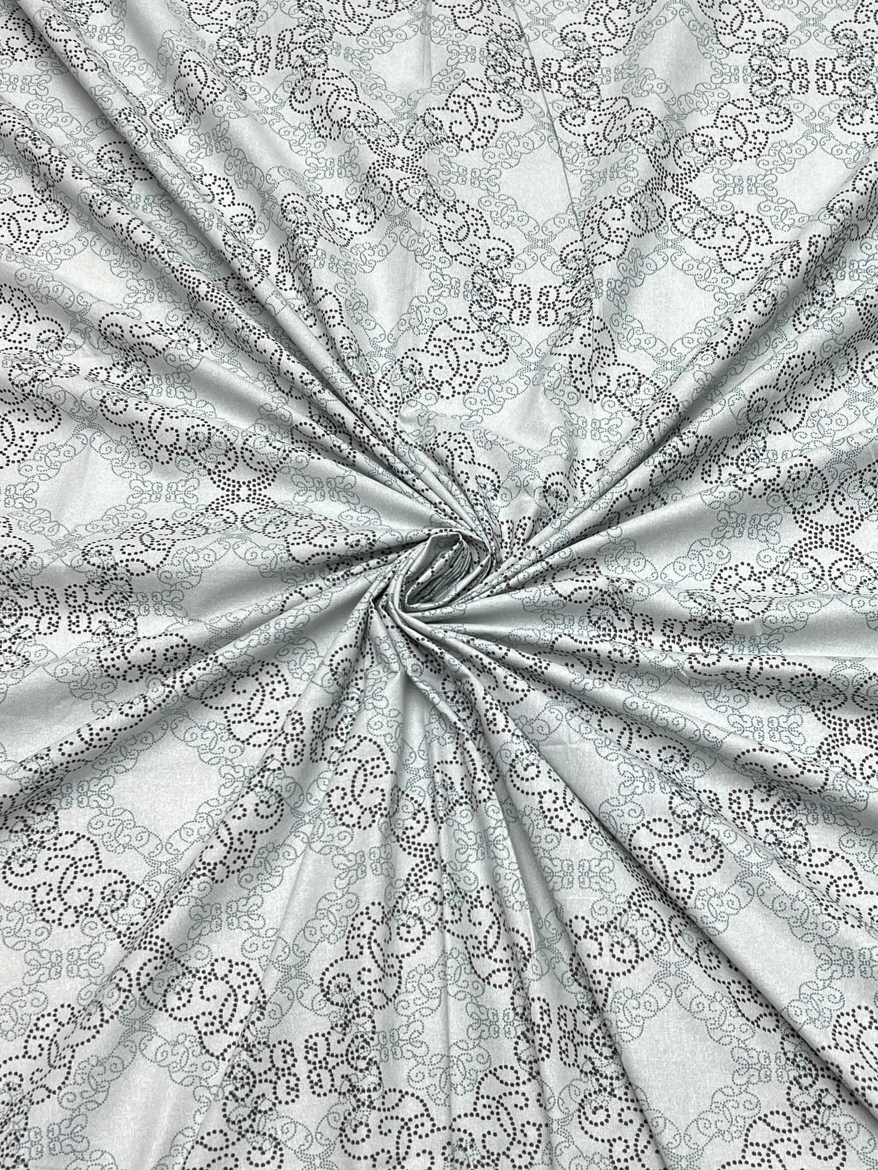 A-4538 Pure Cotton 180 TC King Size Double Bedsheet (274X274) with Two Pillow Covers (50X76)