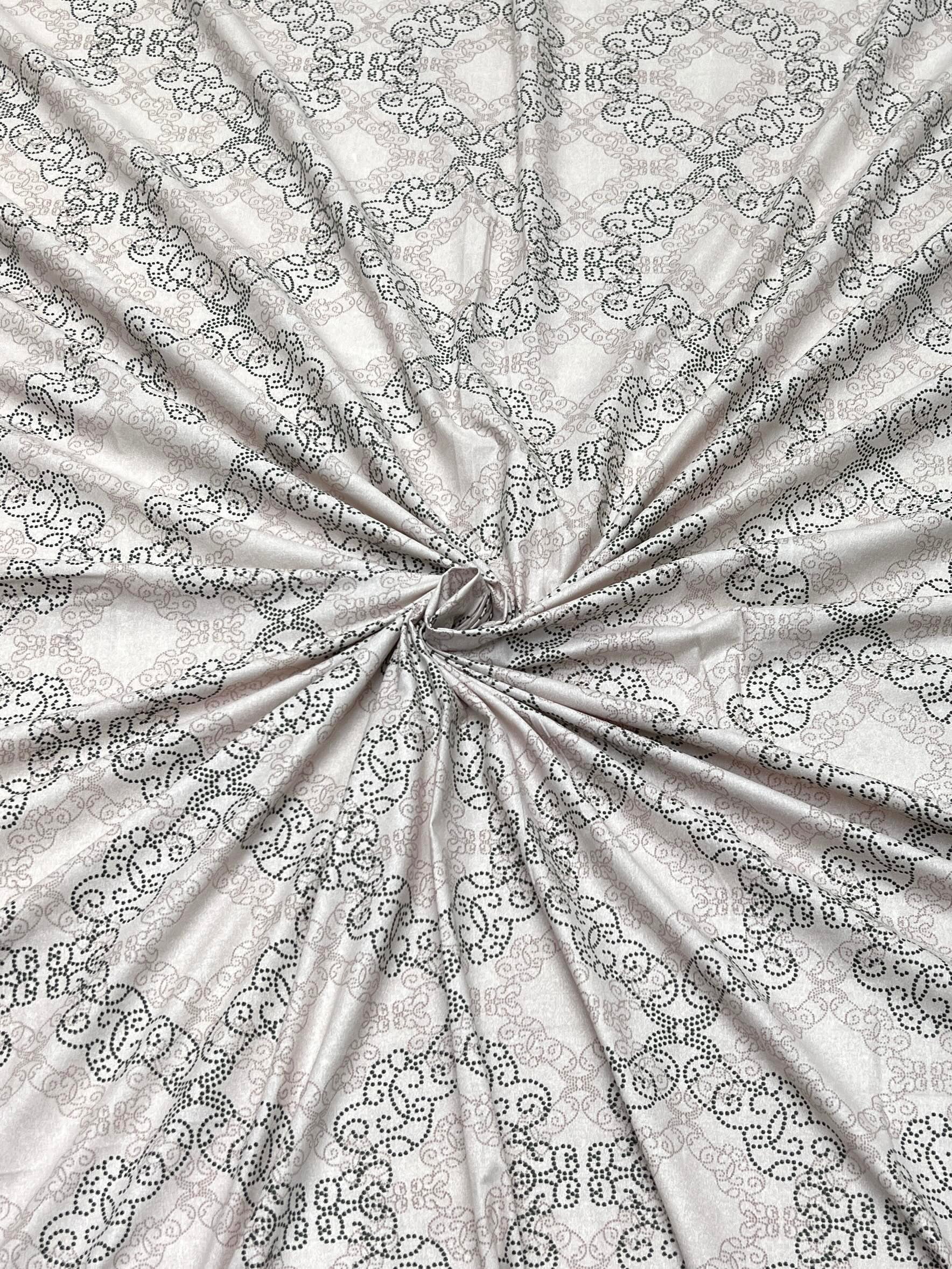 A-4544 Pure Cotton 180 TC King Size Double Bedsheet (274X274) with Two Pillow Covers (50X76)
