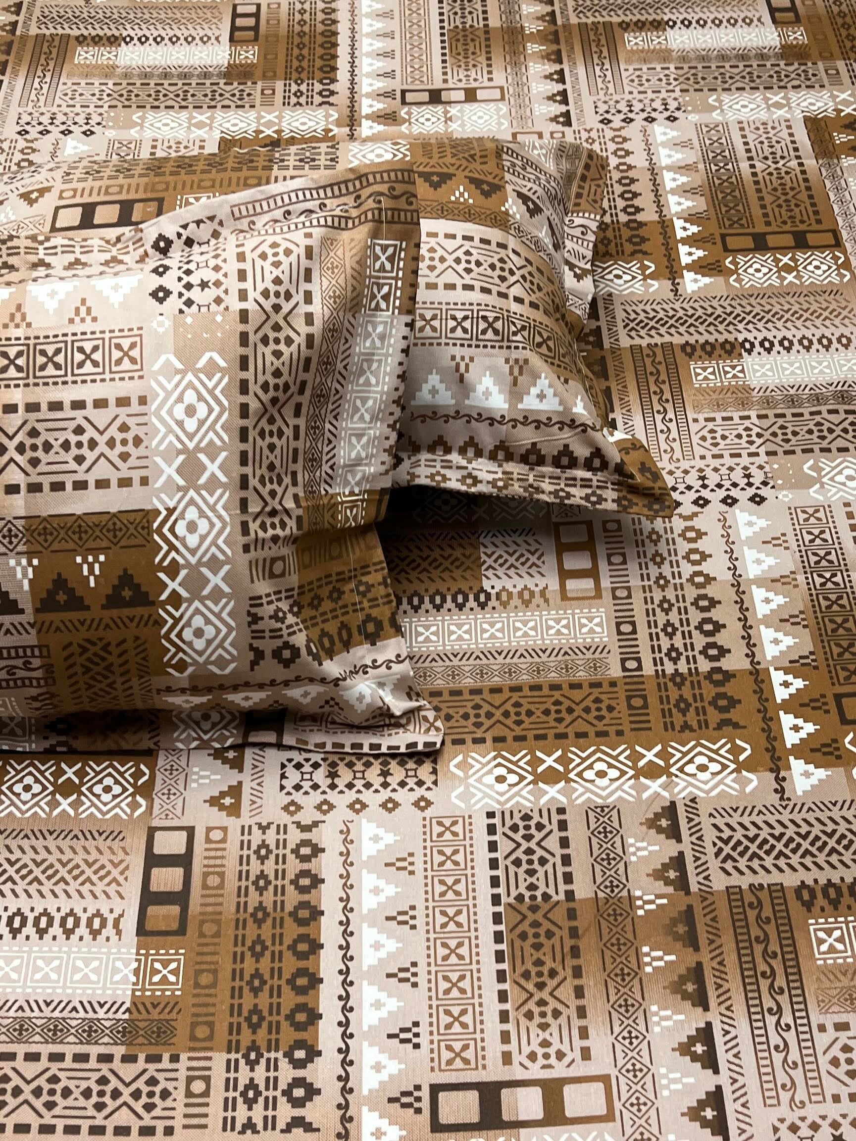 A-4546 Pure Cotton 180 TC King Size Double Bedsheet (274X274) with Two Pillow Covers (50X76)