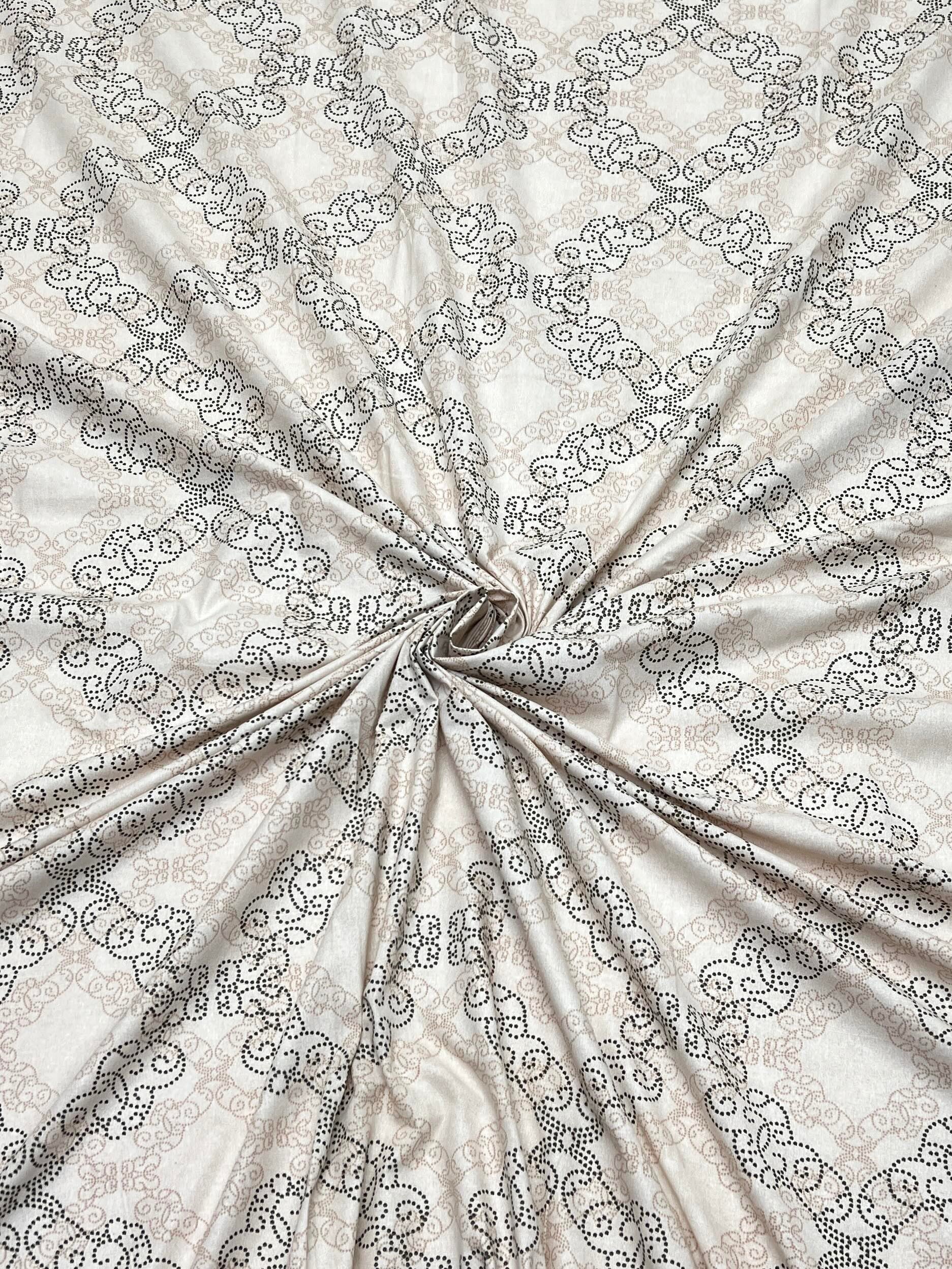 A-4551 Pure Cotton 180 TC King Size Double Bedsheet (274X274) with Two Pillow Covers (50X76)