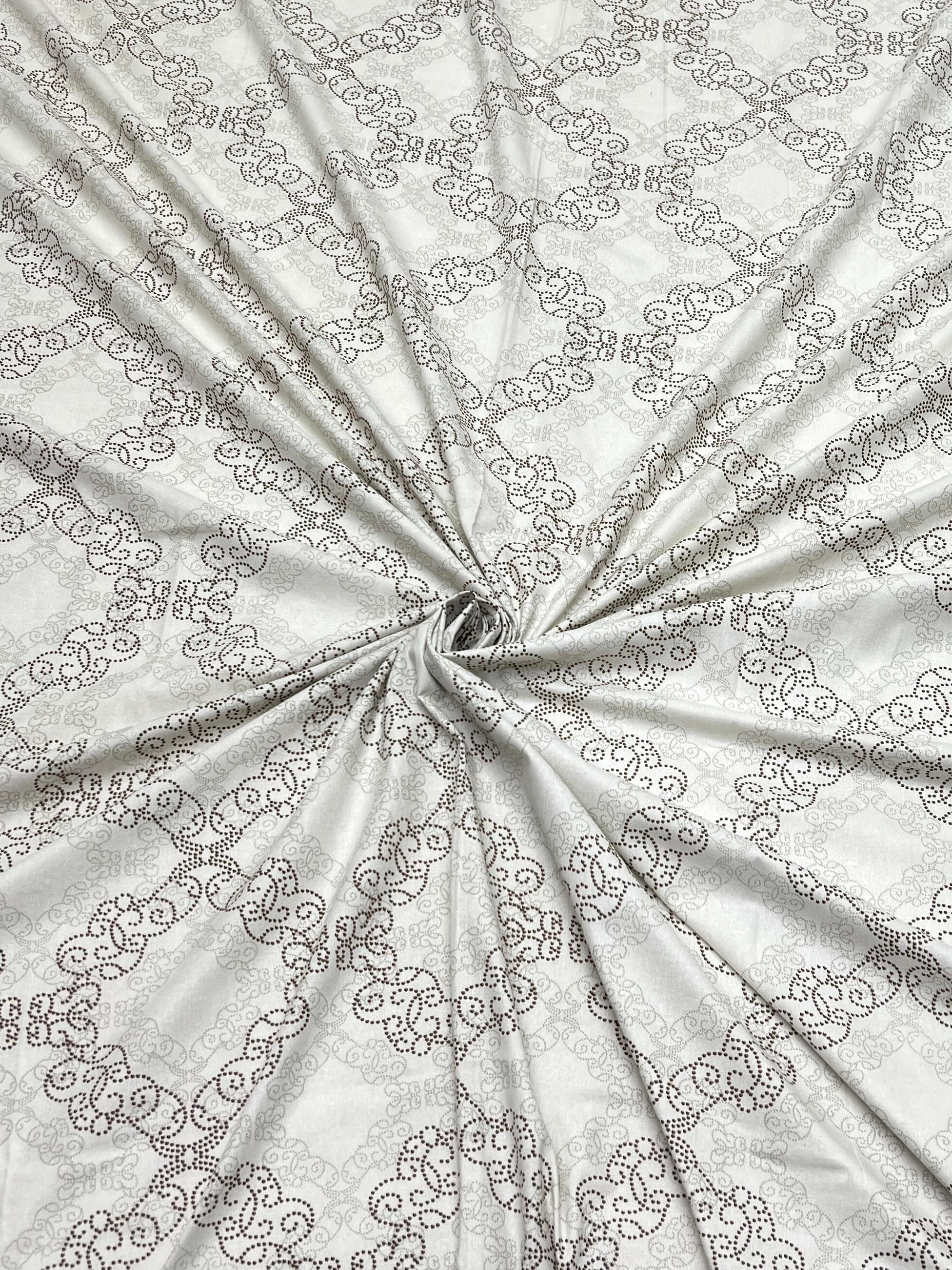 A-4552 Pure Cotton 180 TC King Size Double Bedsheet (274X274) with Two Pillow Covers (50X76)