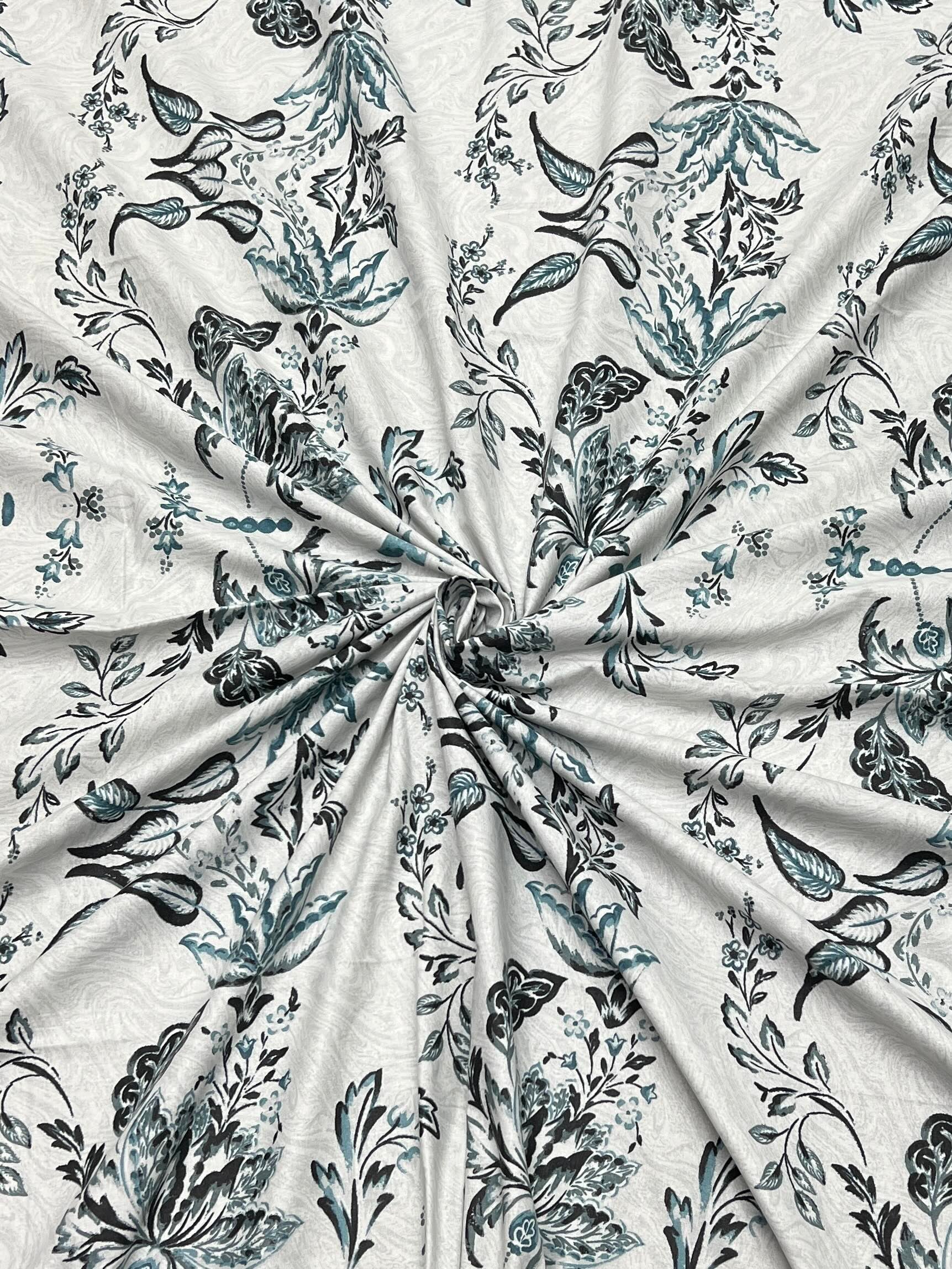 A-4556 Pure Cotton 180 TC King Size Double Bedsheet (274X274) with Two Pillow Covers (50X76)