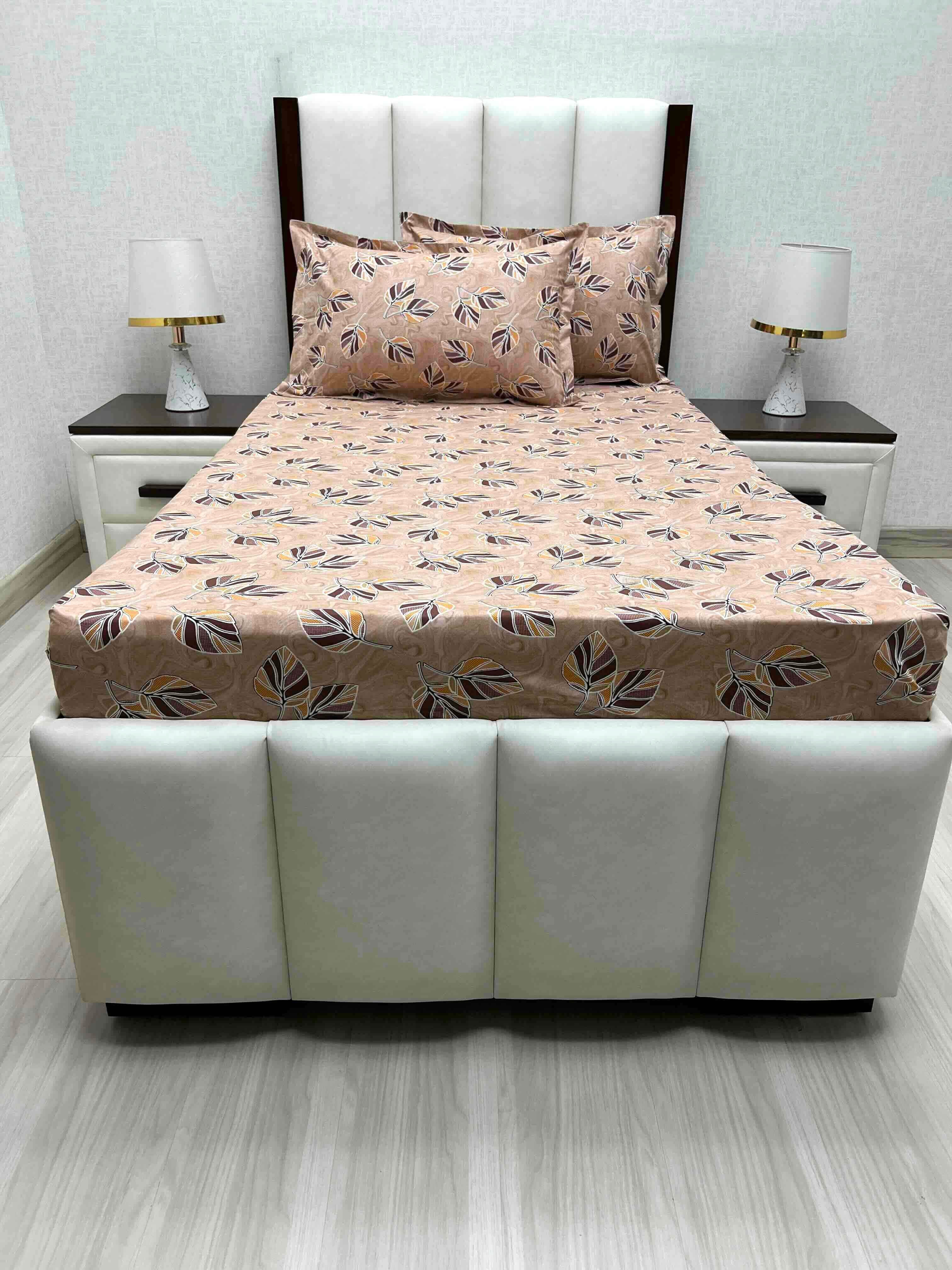 A-4695 - Pure Cotton 180 TC Single Bedsheet (173X236) with Two Pillow Covers (43X69)