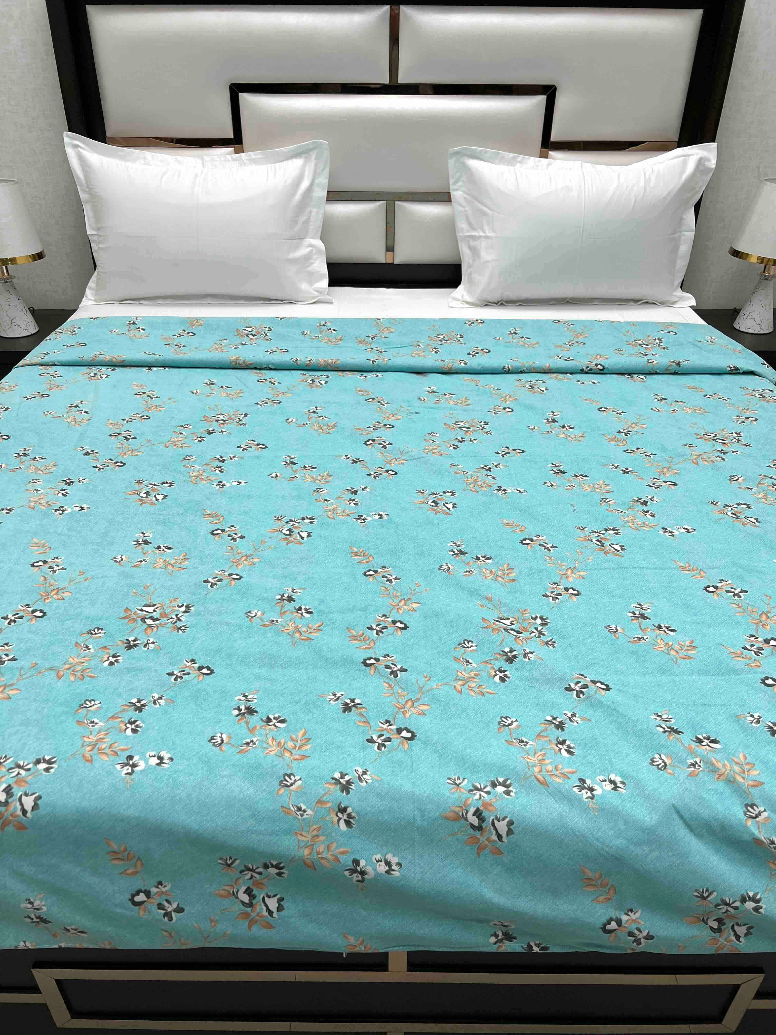 A-4707 - Pure Cotton 180 TC King Size Duvet Cover / Razaai Cover / Quilt Cover / Dohar Cover (223X243) for Double Bed Size with Heavy Zipper