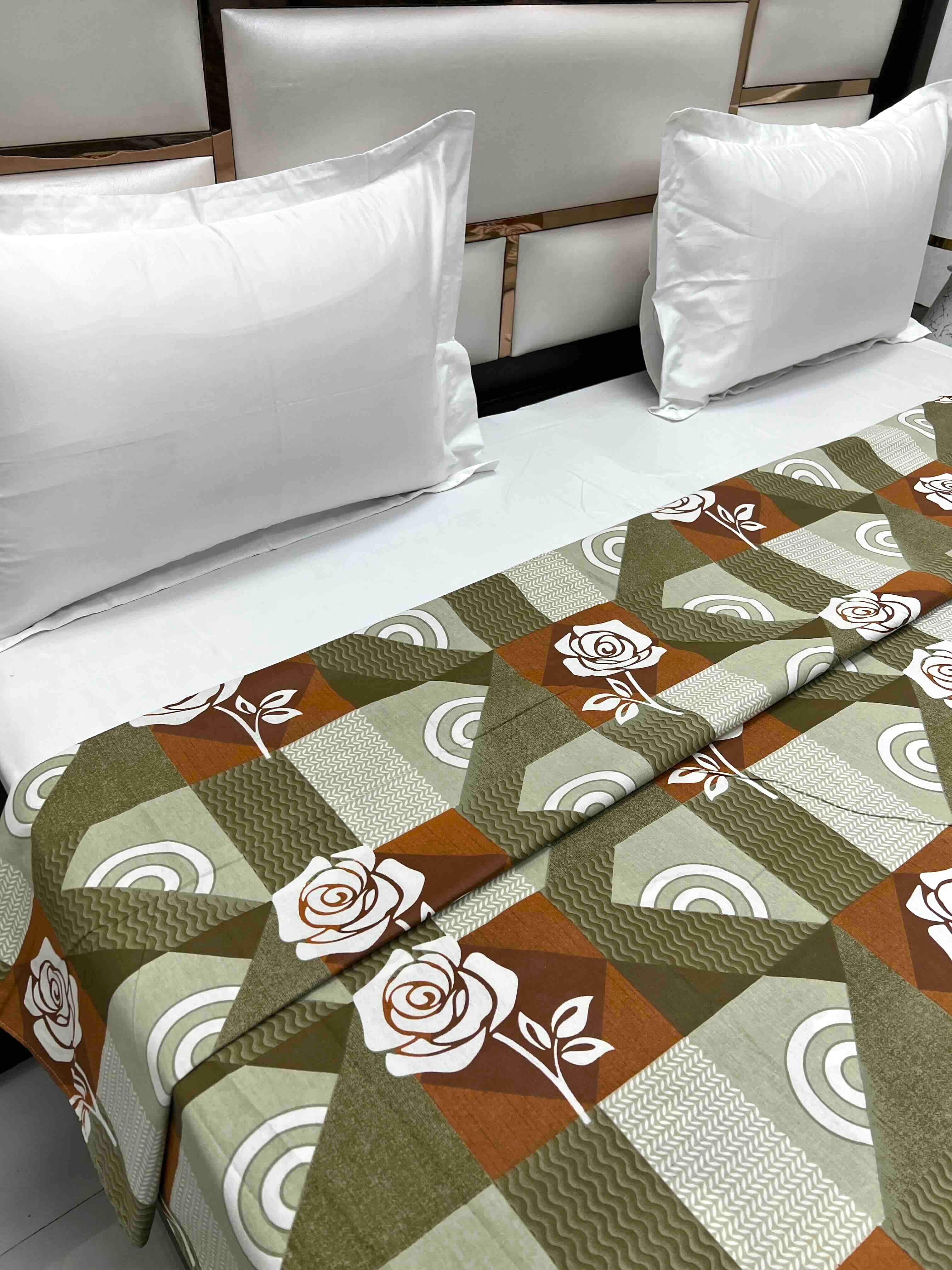 A-4717 - Pure Cotton 180 TC King Size Duvet Cover / Razaai Cover / Quilt Cover / Dohar Cover (223X243) for Double Bed Size with Heavy Zipper