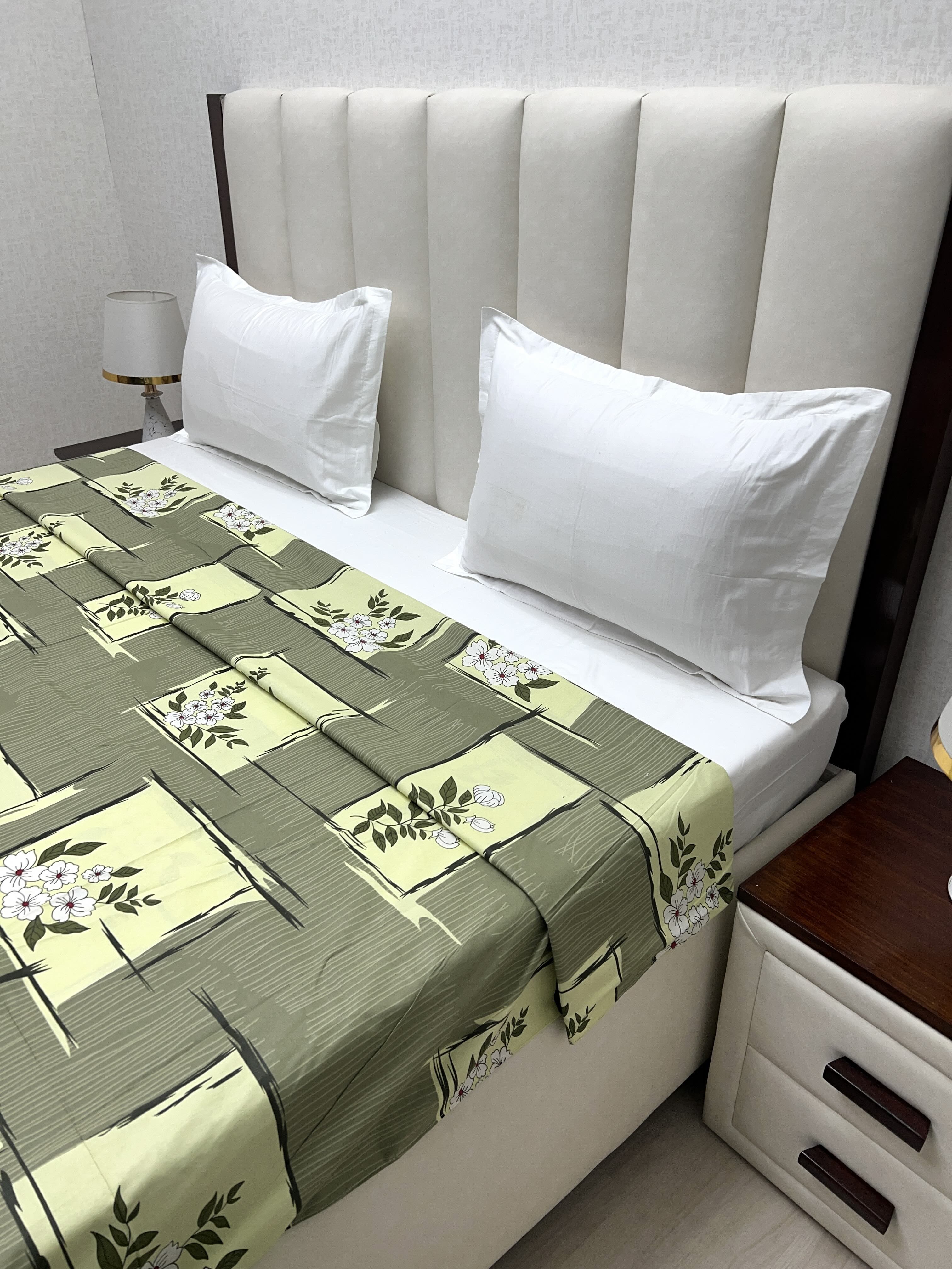 A-4720 - Pure Cotton 180 TC King Size Duvet Cover / Razaai Cover / Quilt Cover / Dohar Cover (223X243) for Double Bed Size with Heavy Zipper