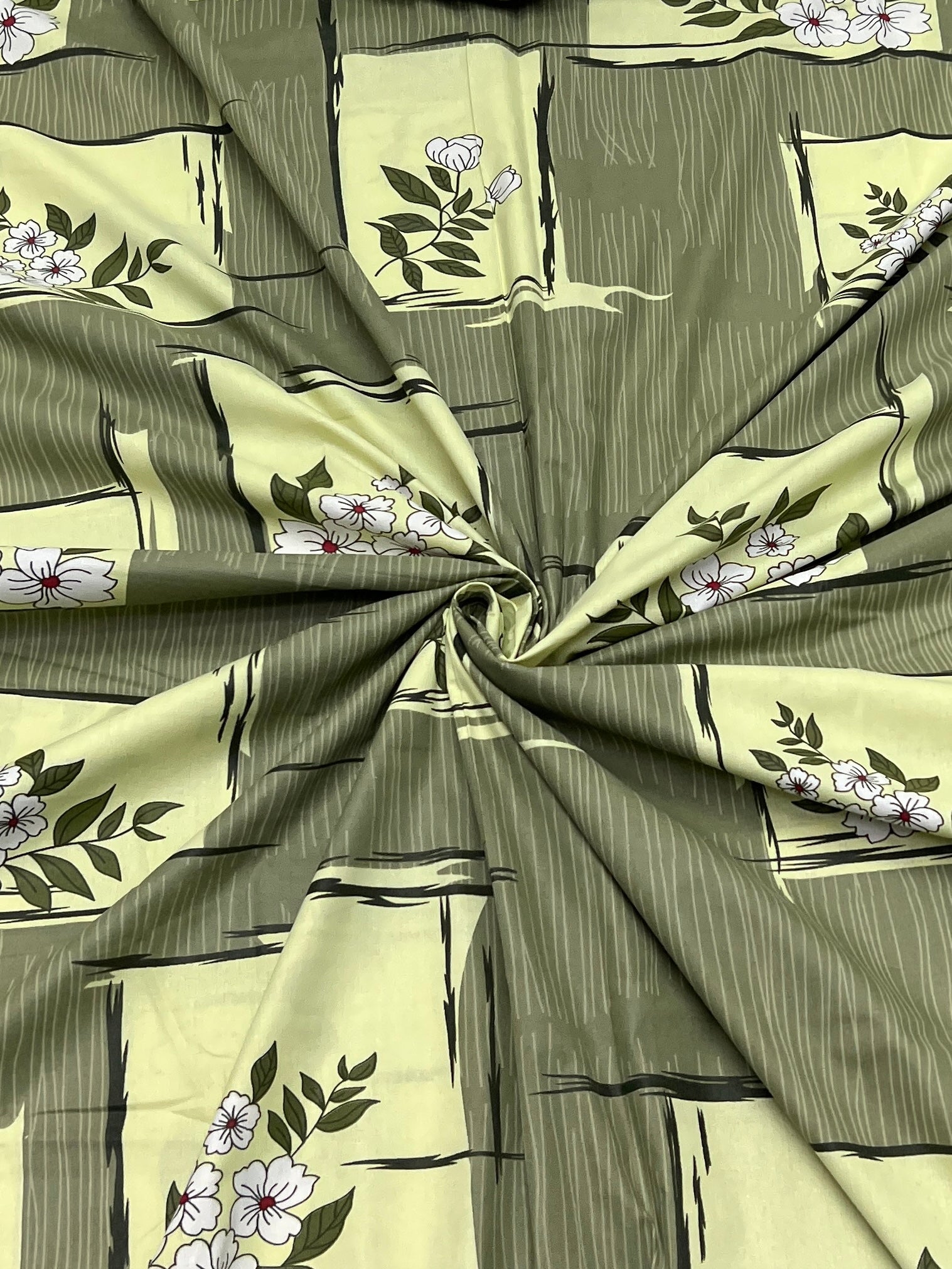 A-4720 - Pure Cotton 180 TC King Size Duvet Cover / Razaai Cover / Quilt Cover / Dohar Cover (223X243) for Double Bed Size with Heavy Zipper