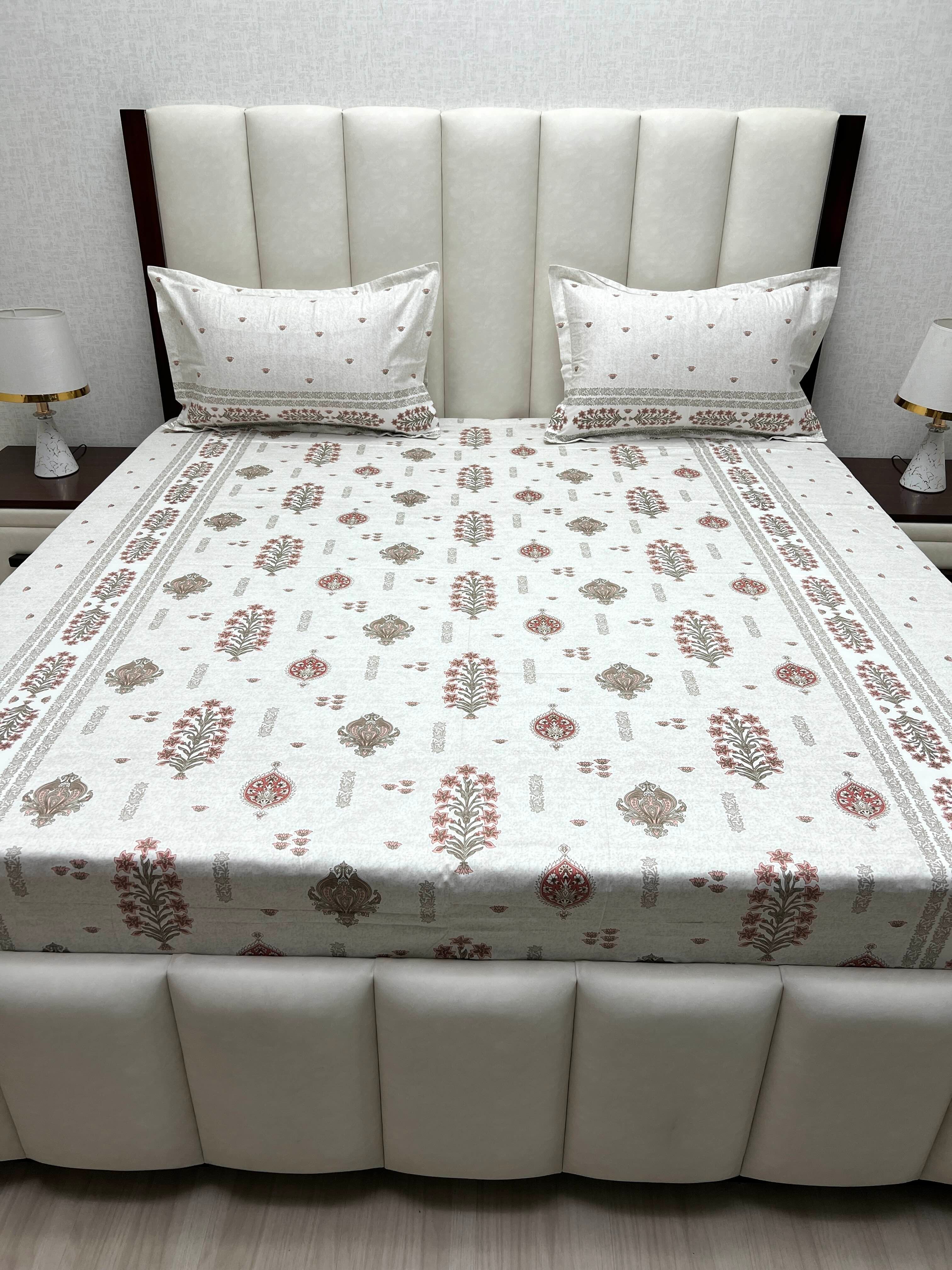 Pure Decor Pure Cotton Queen Size Double Bedsheet