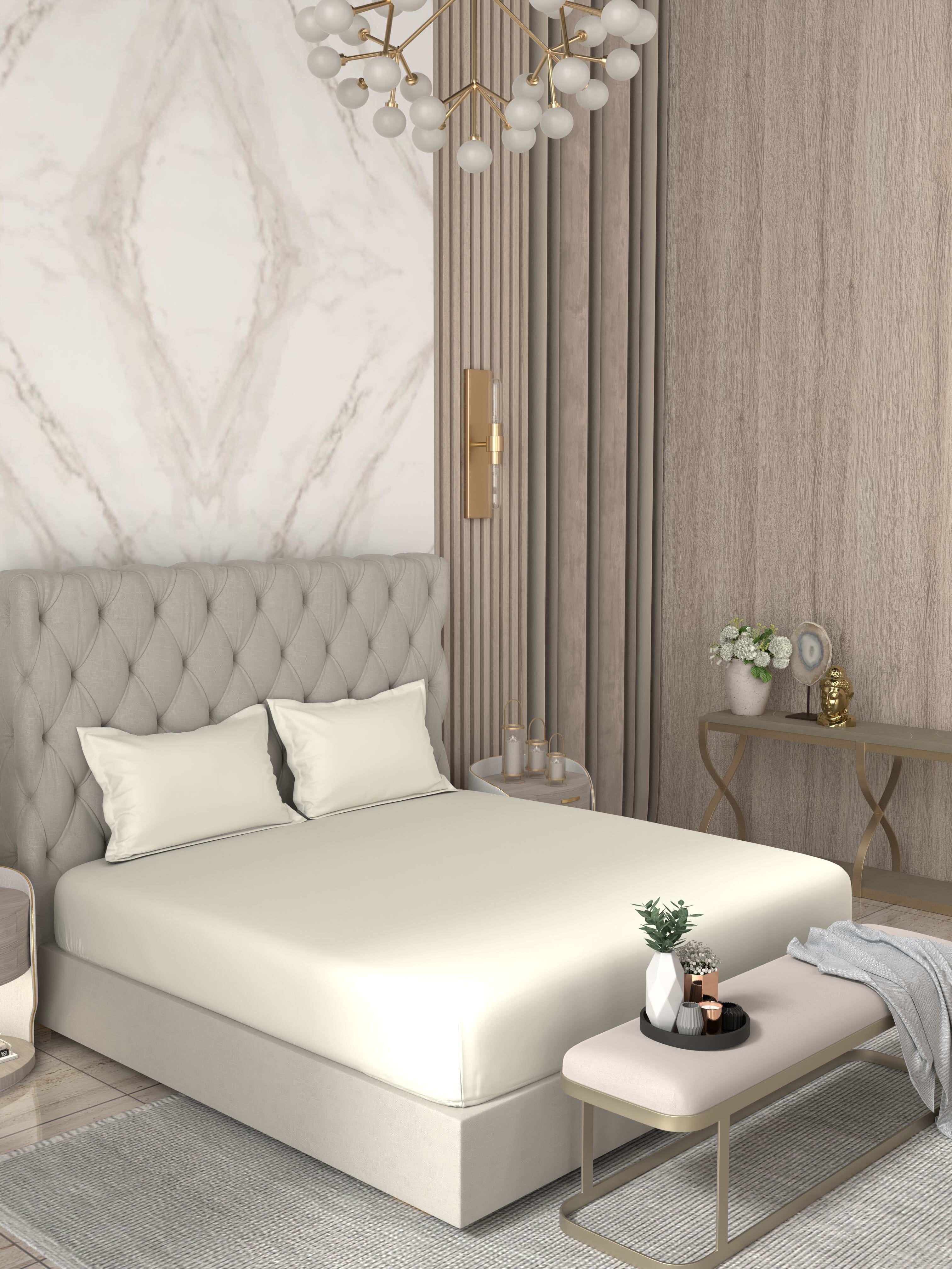 Pure Decor Pure Cotton King Size Double Bedsheet