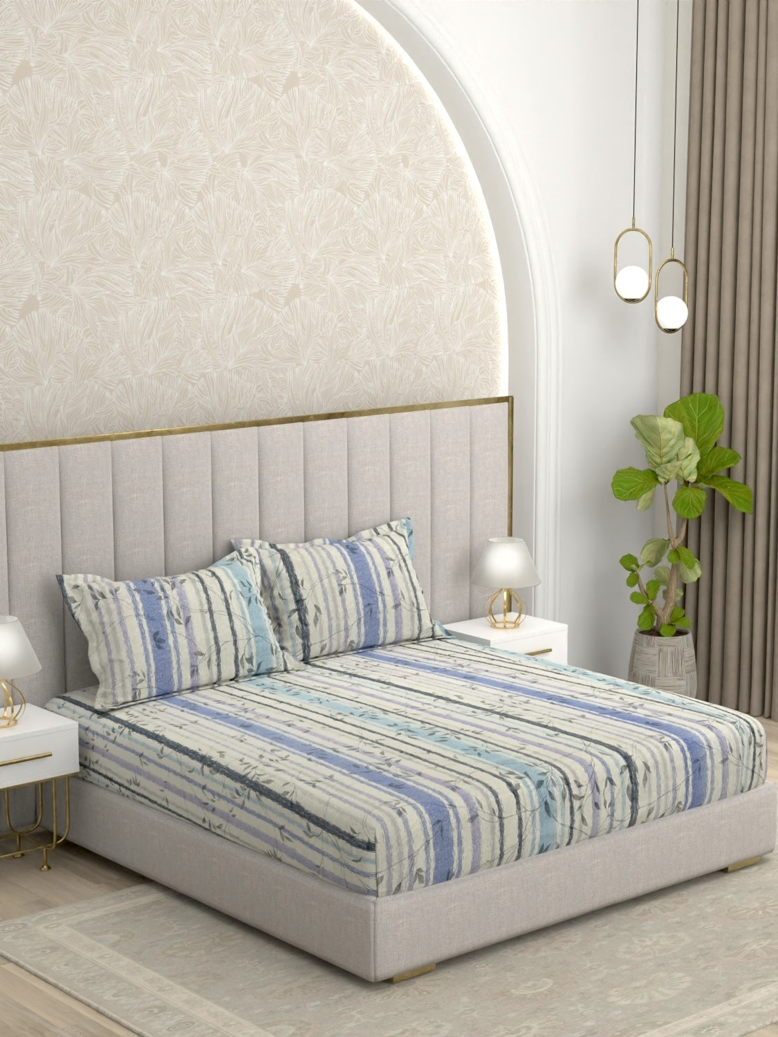Pure Decor Pure Cotton King Size Double Bedsheet