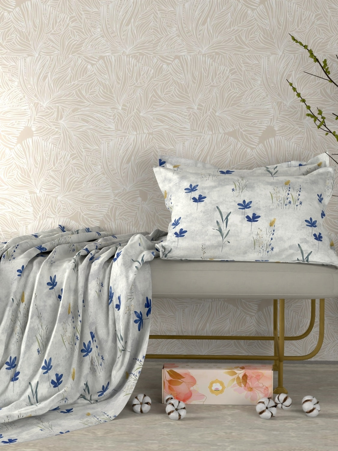 Pure Decor Pure Cotton King Size Double Bedsheet