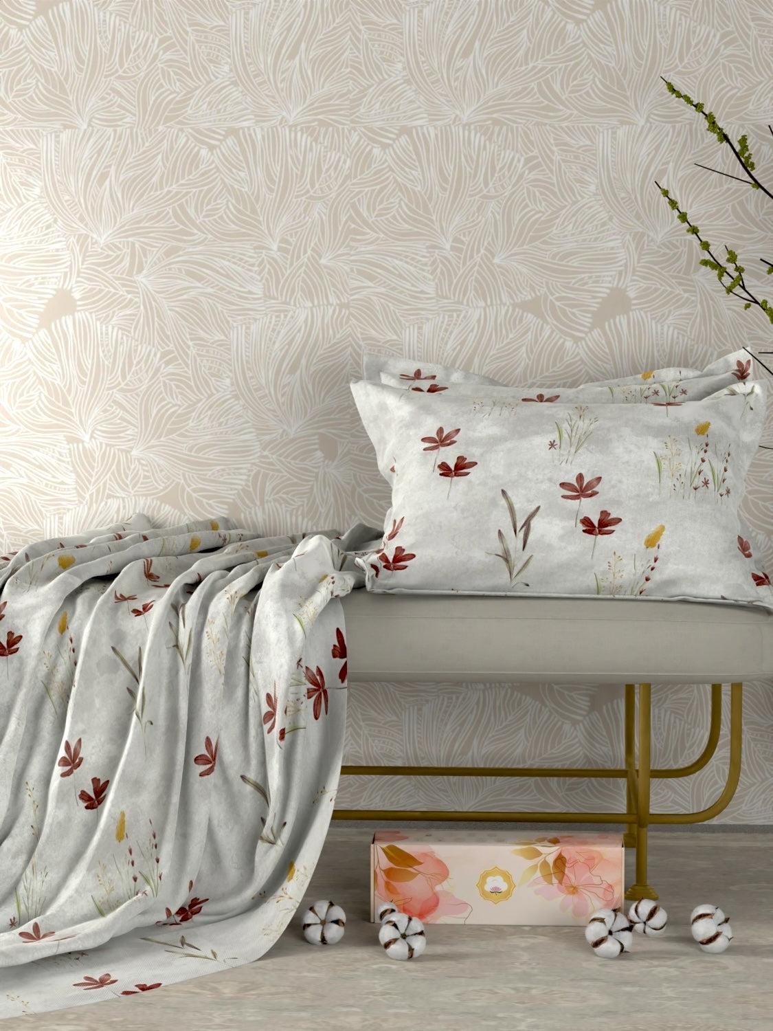 Pure Decor Pure Cotton King Size Double Bedsheet