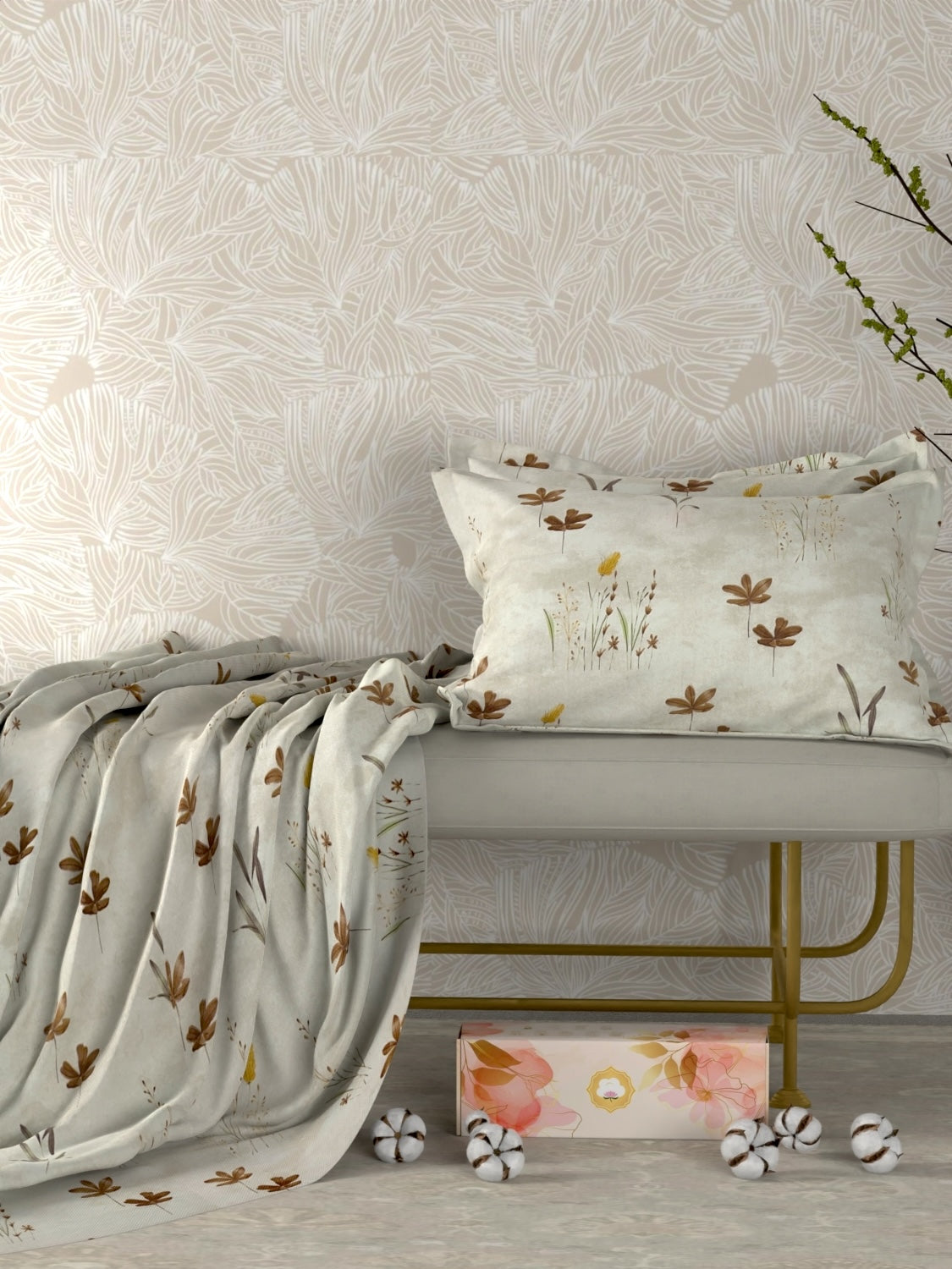 Pure Decor Pure Cotton King Size Double Bedsheet