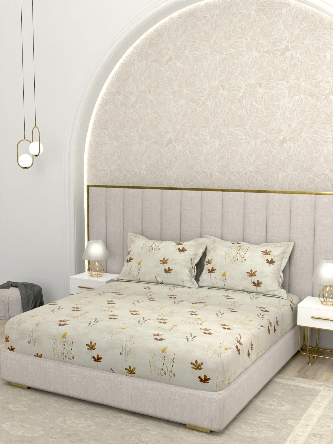 Pure Decor Pure Cotton King Size Fitted Bedsheet