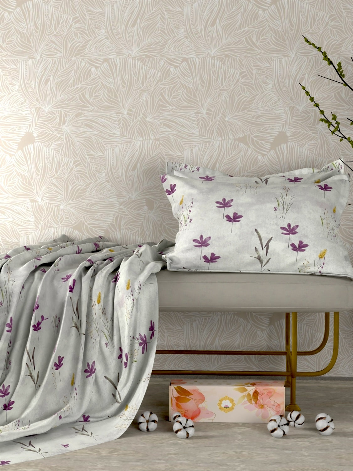 Pure Decor Pure Cotton King Size Double Bedsheet