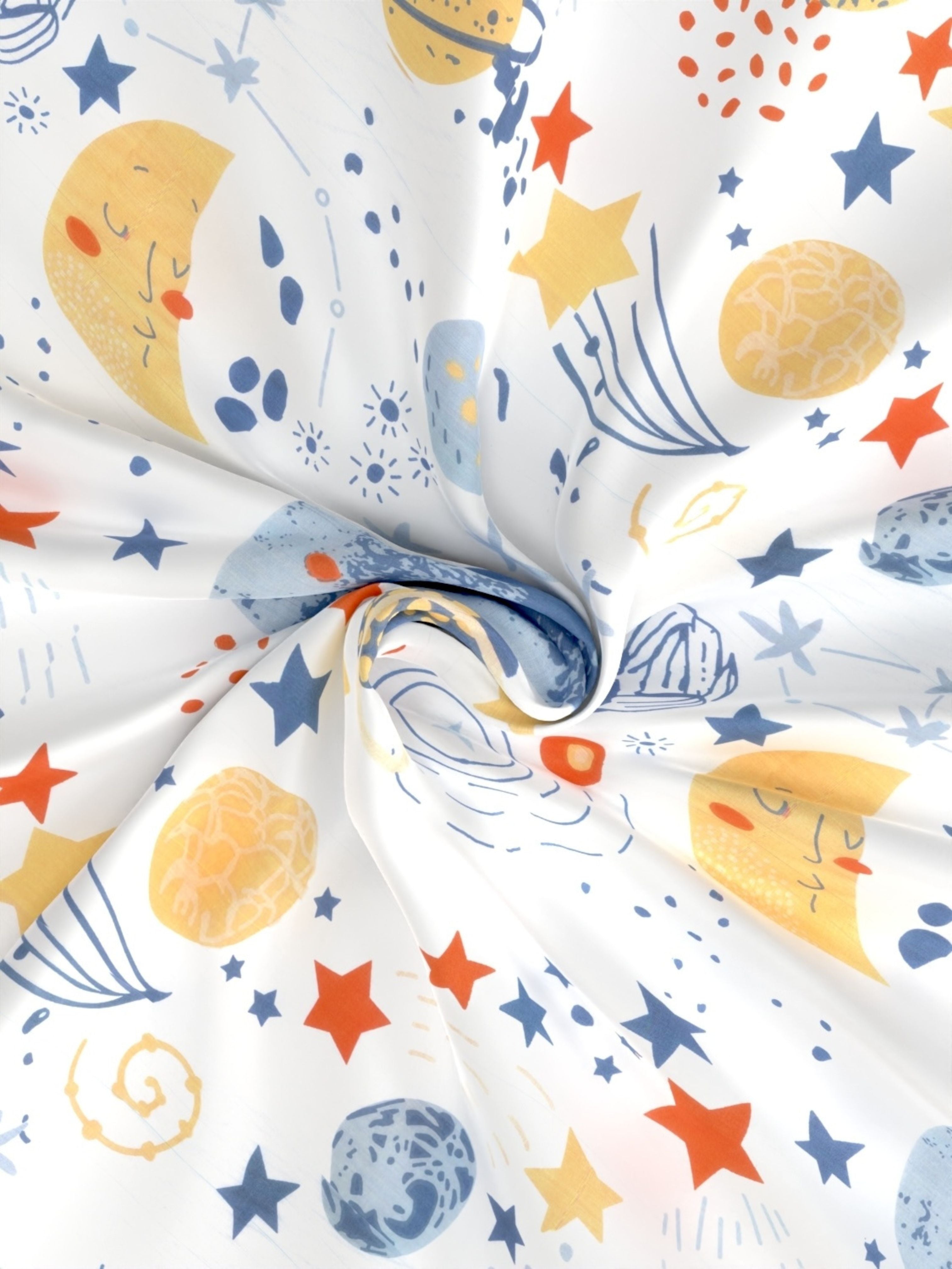 A-4955 - Pure Cotton 250 TC Queen Size Kids Double Bedsheet (228X254) with Two Pillow Covers (43X68)